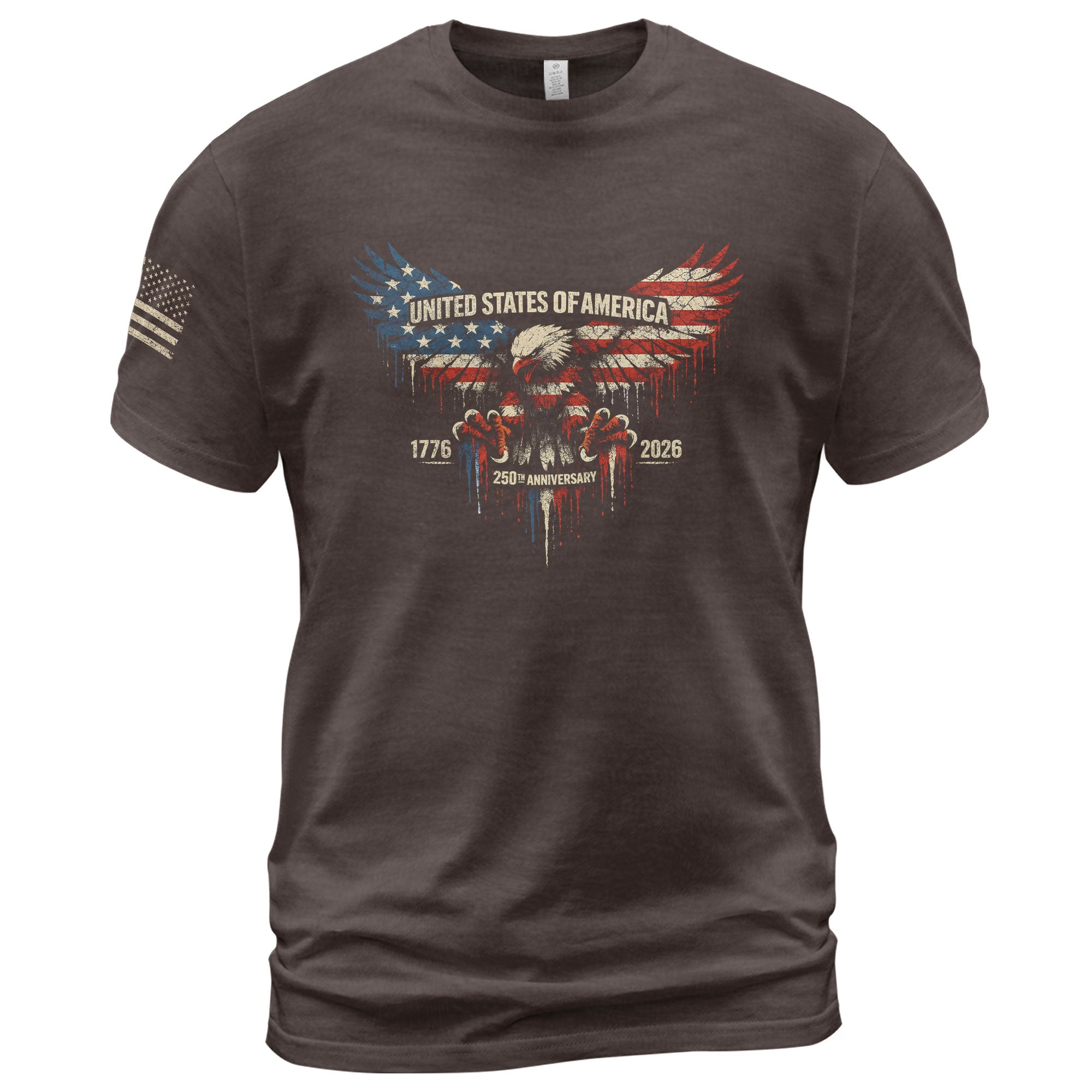 America 250th Anniversary 1776-2026 T-Shirt – USA Flag & Eagle Patriotic 250 Years of Freedom Tee