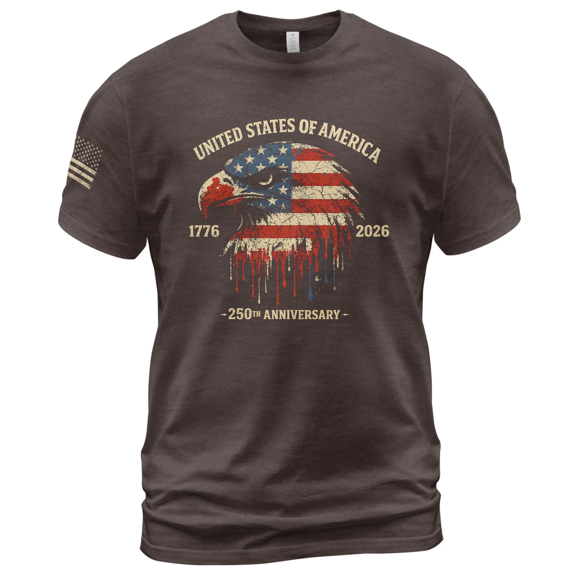United States 250th Birthday 1776-2026 T-Shirt – USA Flag & Eagle Patriotic 250th Anniversary Graphic Tee