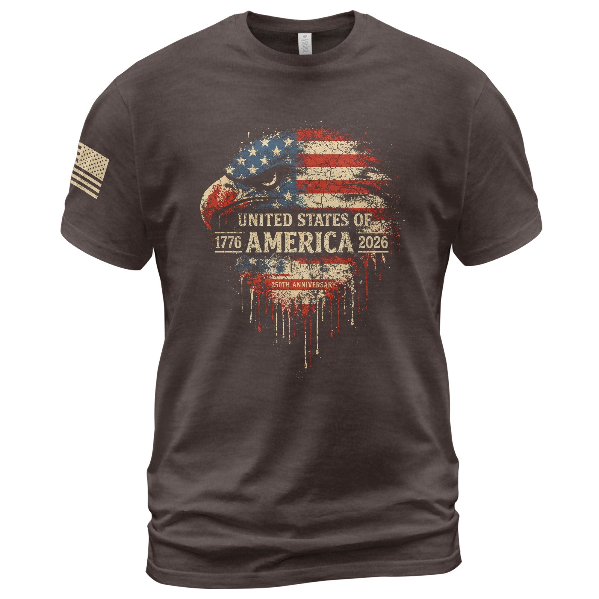 United States 250th Birthday 1776-2026 T-Shirt – USA Flag & Eagle Freedom Patriotic Anniversary Tee