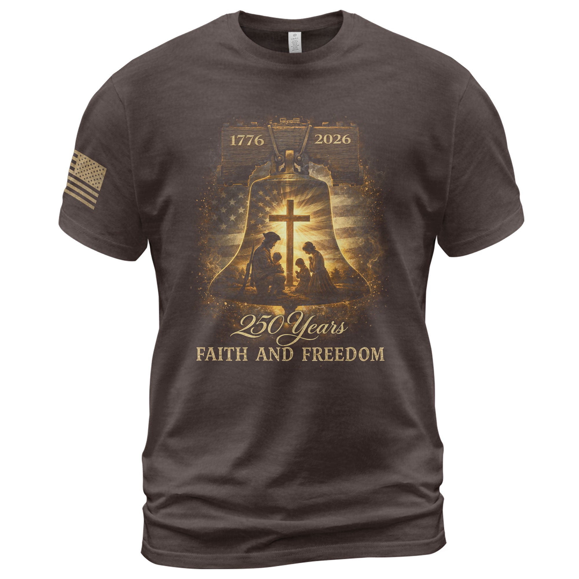 America 250th Anniversary 1776-2026 Semiquincentennial Hoodie – Family Prayer & Holy Cross Patriotic Christian Faith Apparel