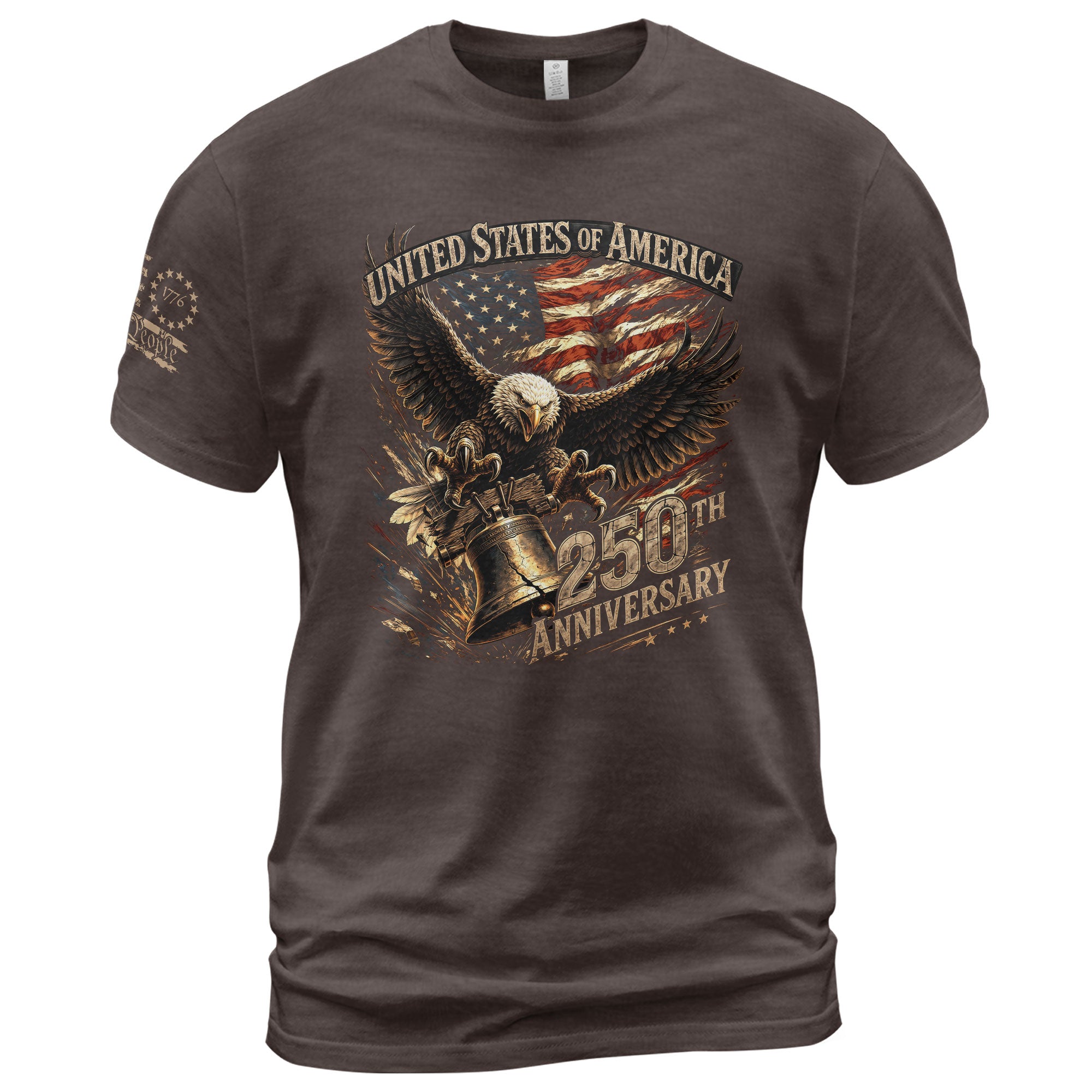 USA Patriotic 250th Anniversary Eagle Liberty Bell T-Shirt