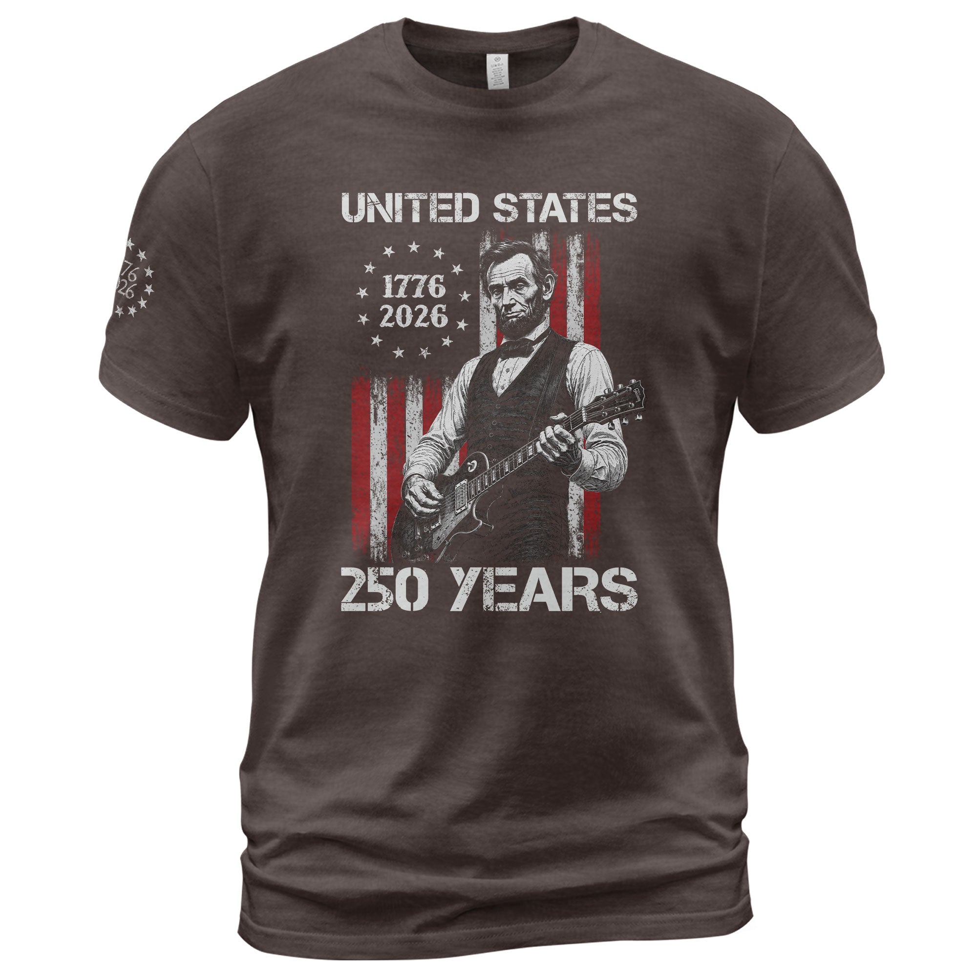 Betsy Ross Flag Lincoln Guitar Shirt Vintage 1776 2026 Patriotic US Flag 250 Years Tee