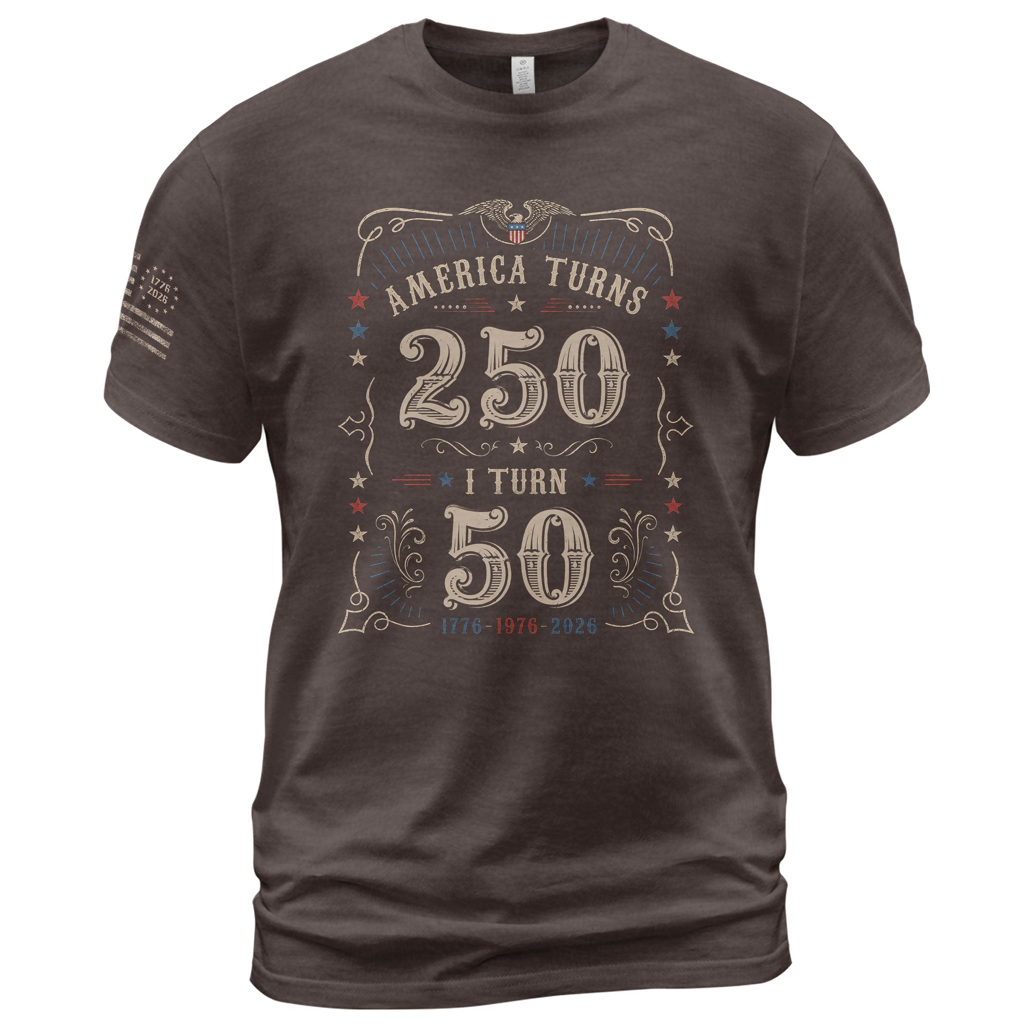 50 Year Legacy Graphic Tee - Commemorating 250 Years of History 1776-2026 Shirt Style