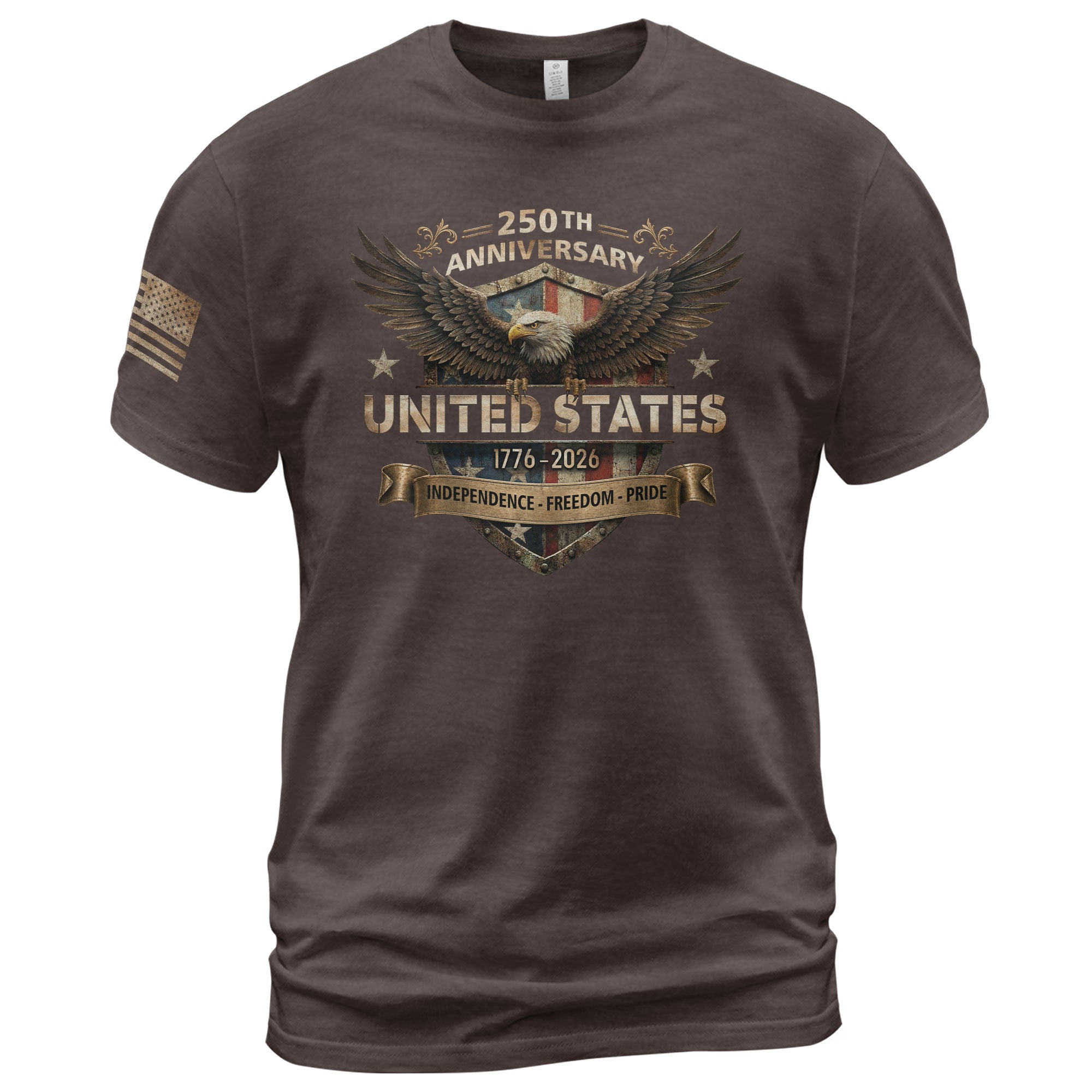 United States Eagle Shield Shirt 250th Anniversary 1776-2026 Patriotic Graphic Tee Apparel
