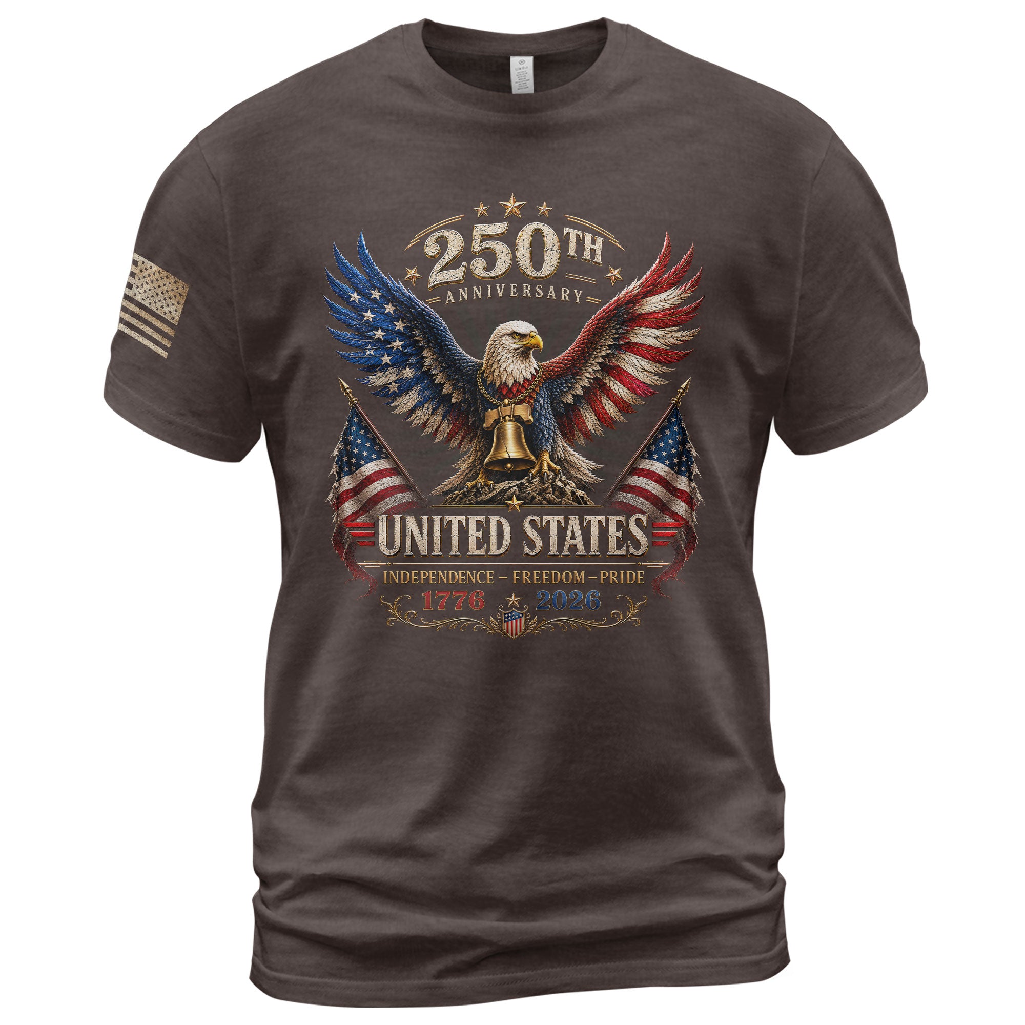 Patriotic Eagle Flag Shirt 250th Anniversary 1776-2026 United States Graphic Tee Apparel