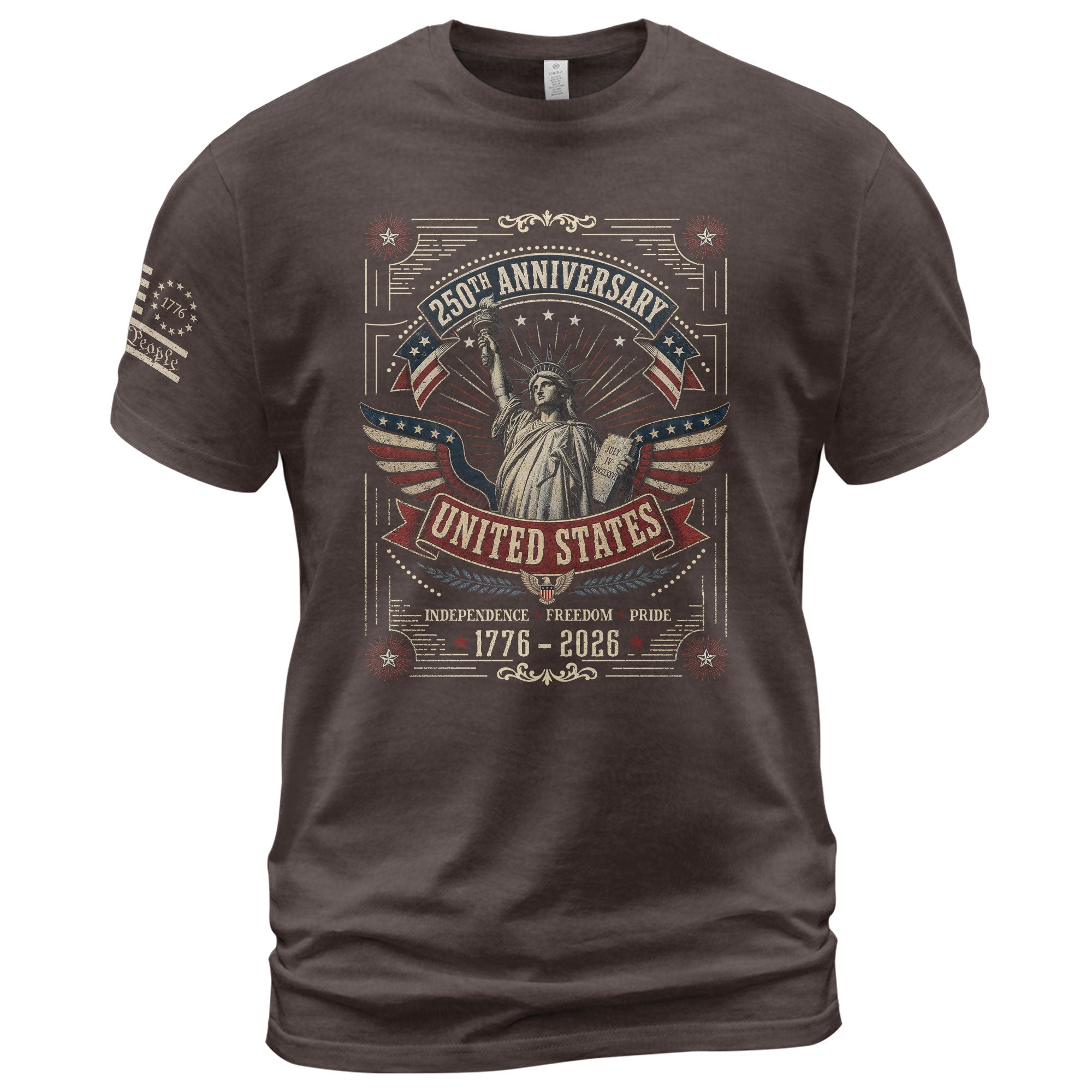 Statue of Liberty 250th Anniversary Shirt 1776-2026 United States Patriotic Graphic Tee