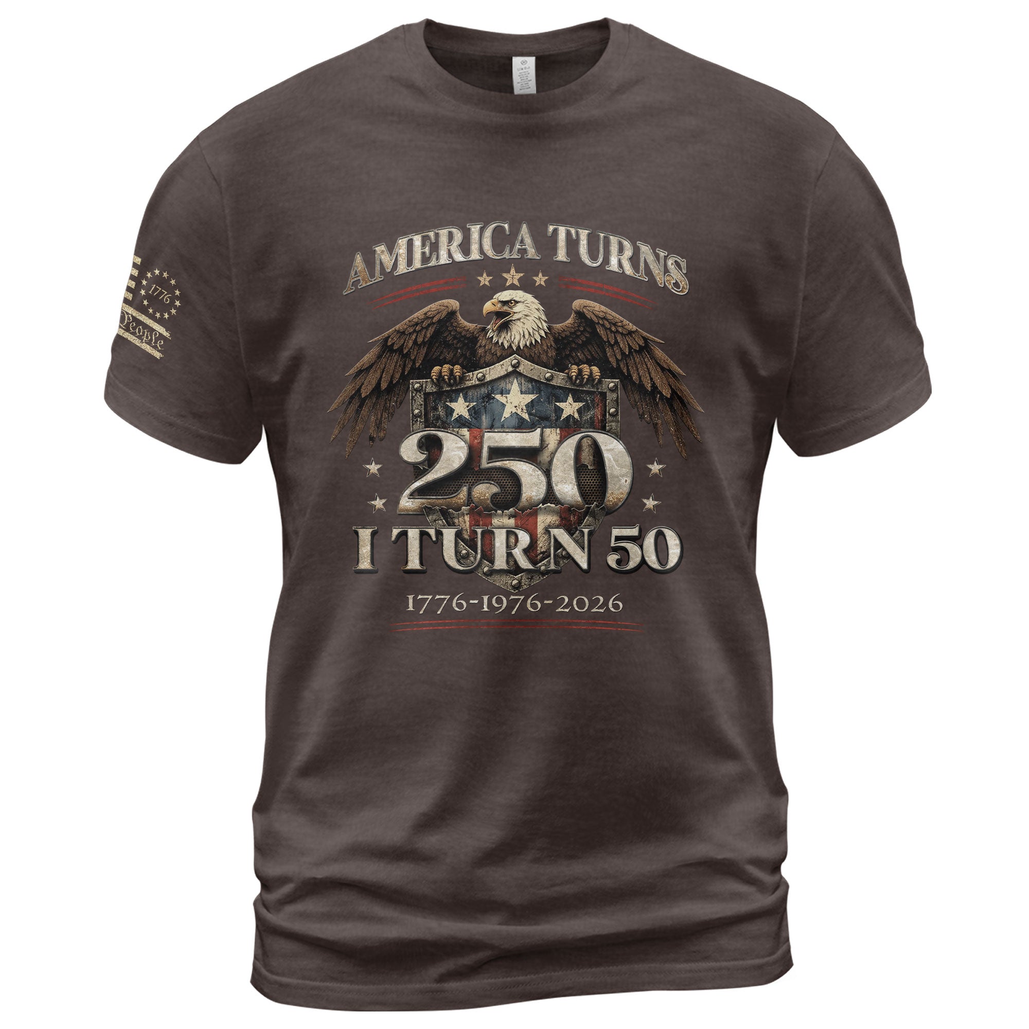 50th Birthday T-Shirt 1976 Vintage Eagle Graphic Tee Patriotic Gift for Men Women 2026