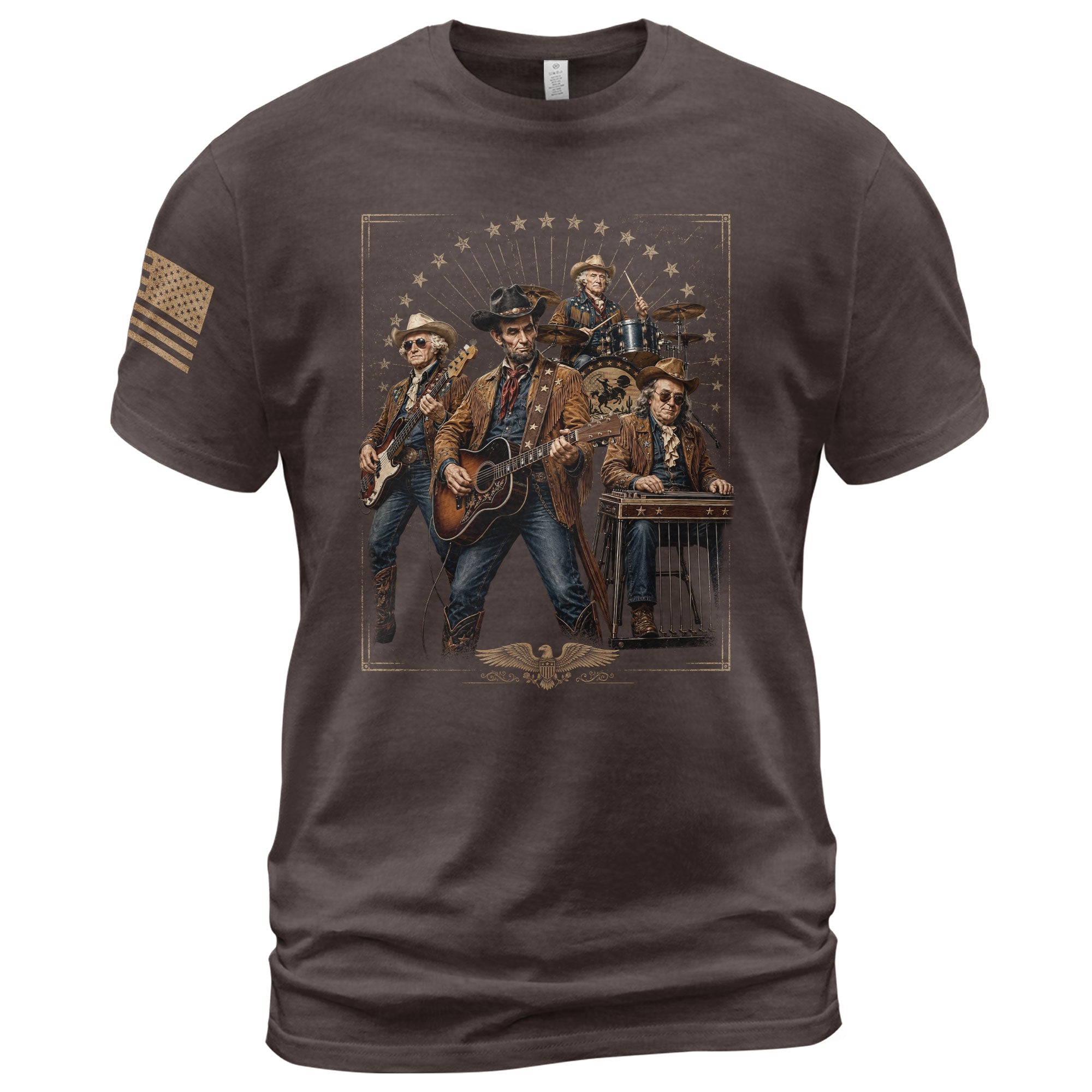 Patriotic Abraham Lincoln Country Band Tee - Vintage Historical Graphic Apparel
