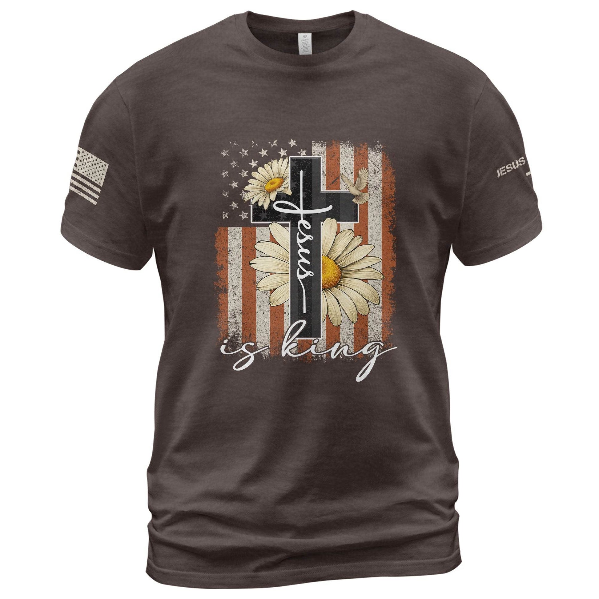 Jesus Is King Christian T-Shirt - Rust Field Wear