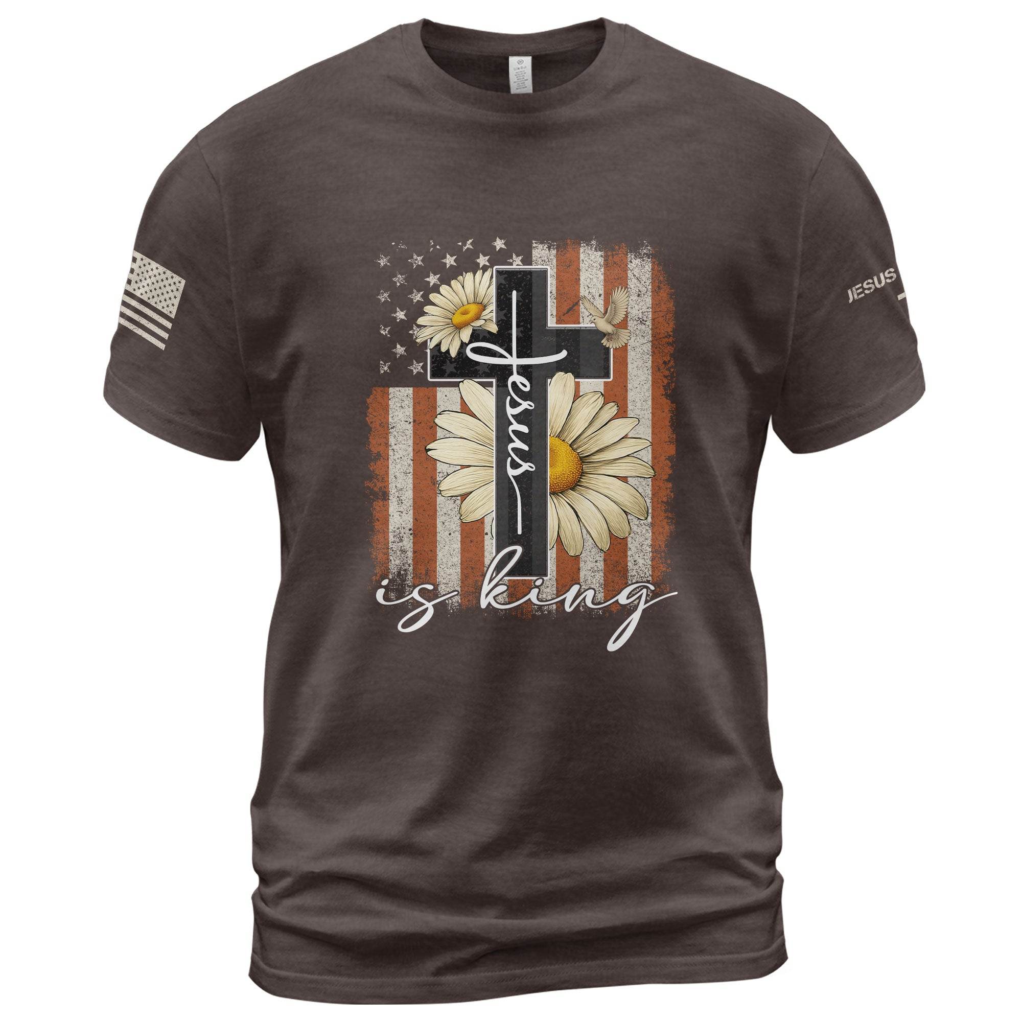 Jesus Is King Christian T-Shirt - Rust Field Wear