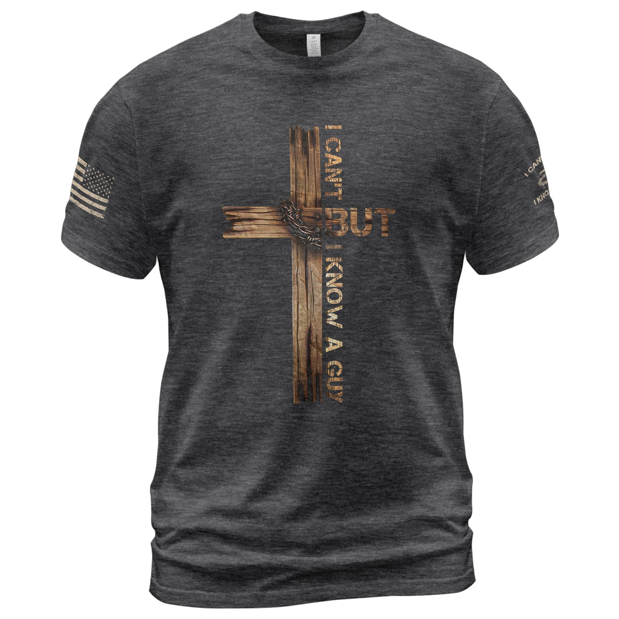 I Can’t But I Know a Guy T-Shirt – Bold Christian Cross Shirt for Men