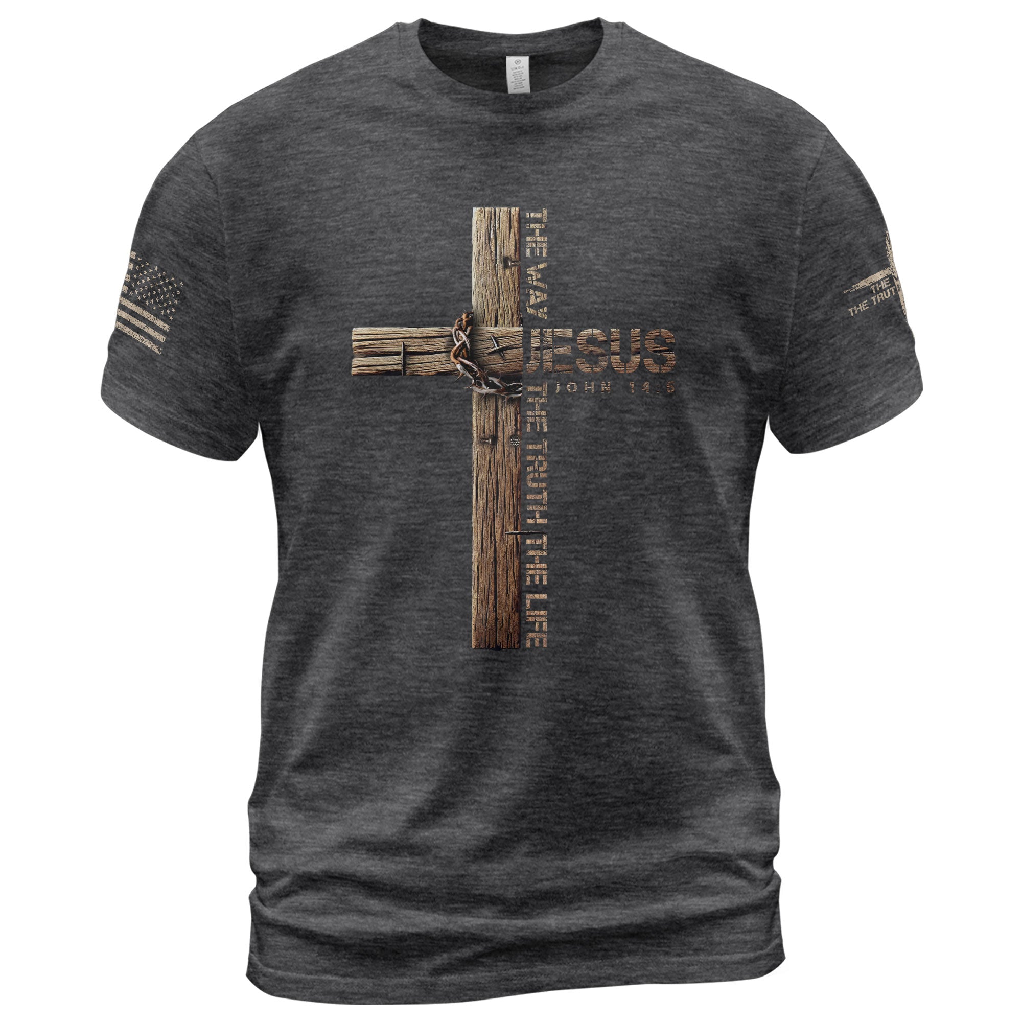 Jesus Is the Way T-Shirt – John 14:6 Cross Design