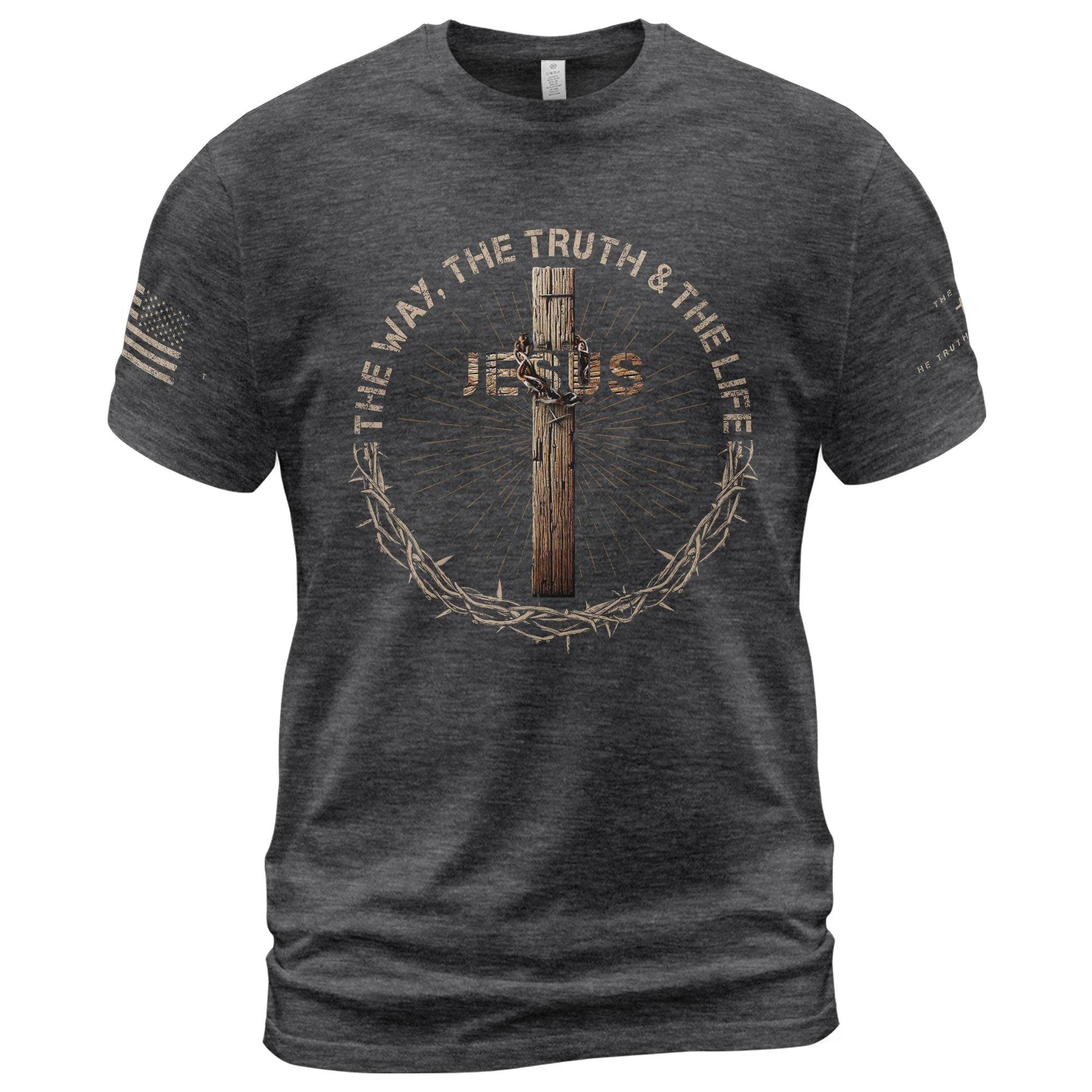 Jesus - The Way The Truth The Life T-shirt - Rust Field Wear