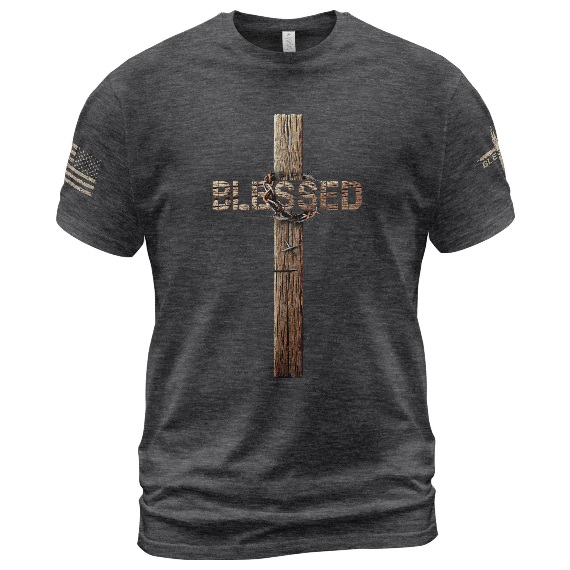 Blessed T-Shirt – Cross & Crown Edition - Rust Field Wear