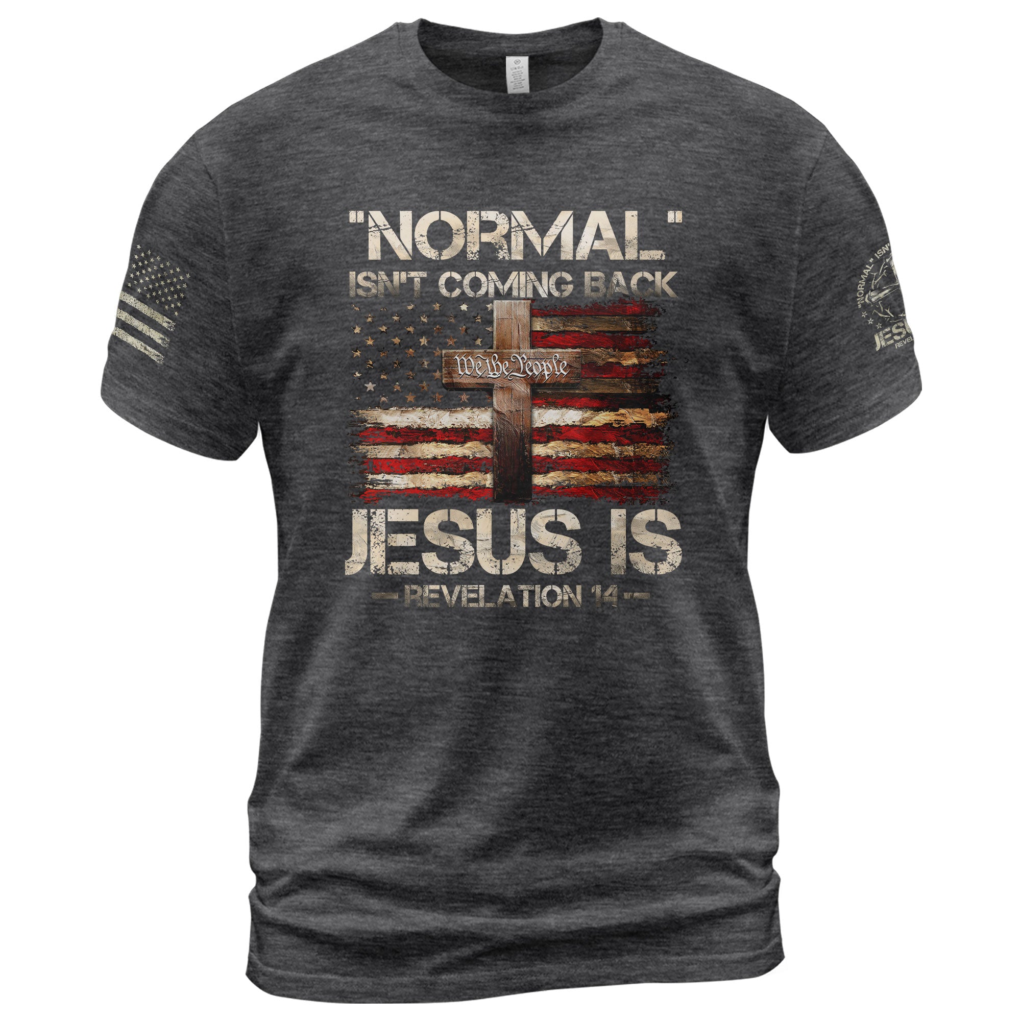 Jesus Is Coming Back – Revelation 14 Patriotic Faith T-shirt