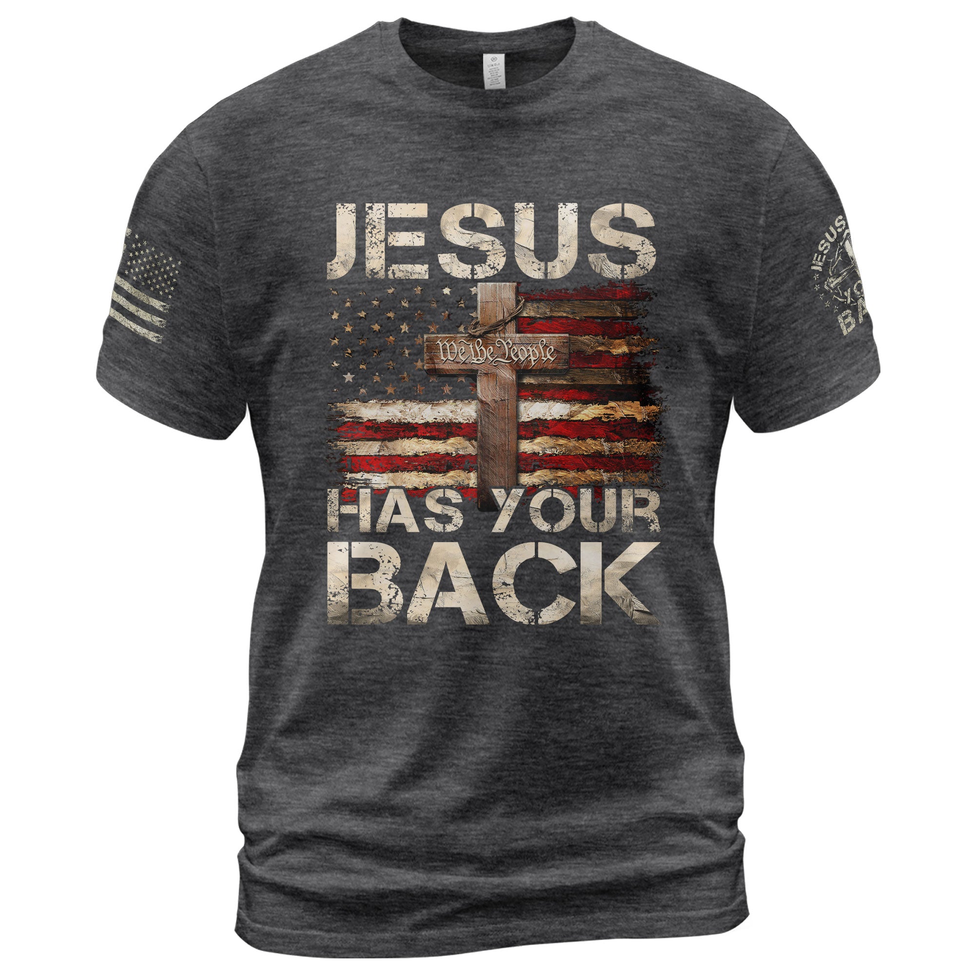 Jesus Has Your Back T-Shirt – Faith, Freedom & Divine Protection