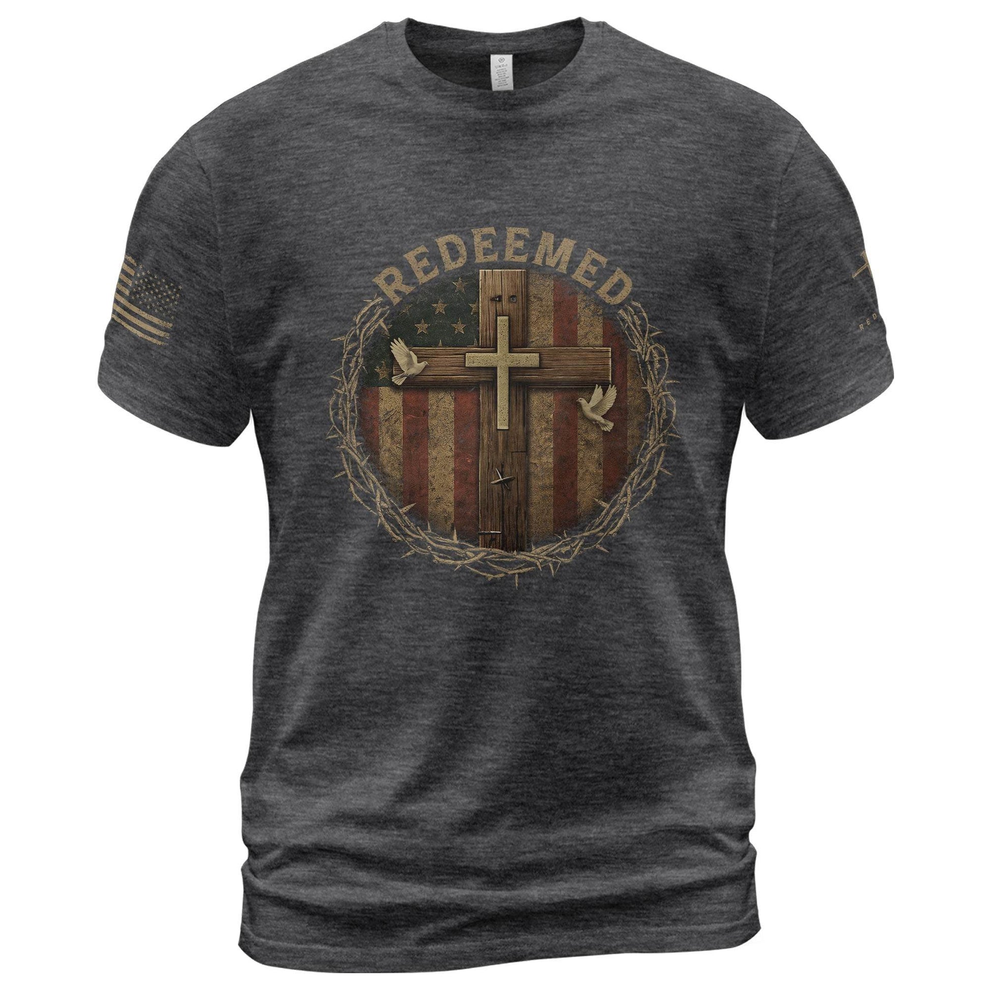 Redeemed Through the Cross – Freedom Worn Bold - Rust Field Wear