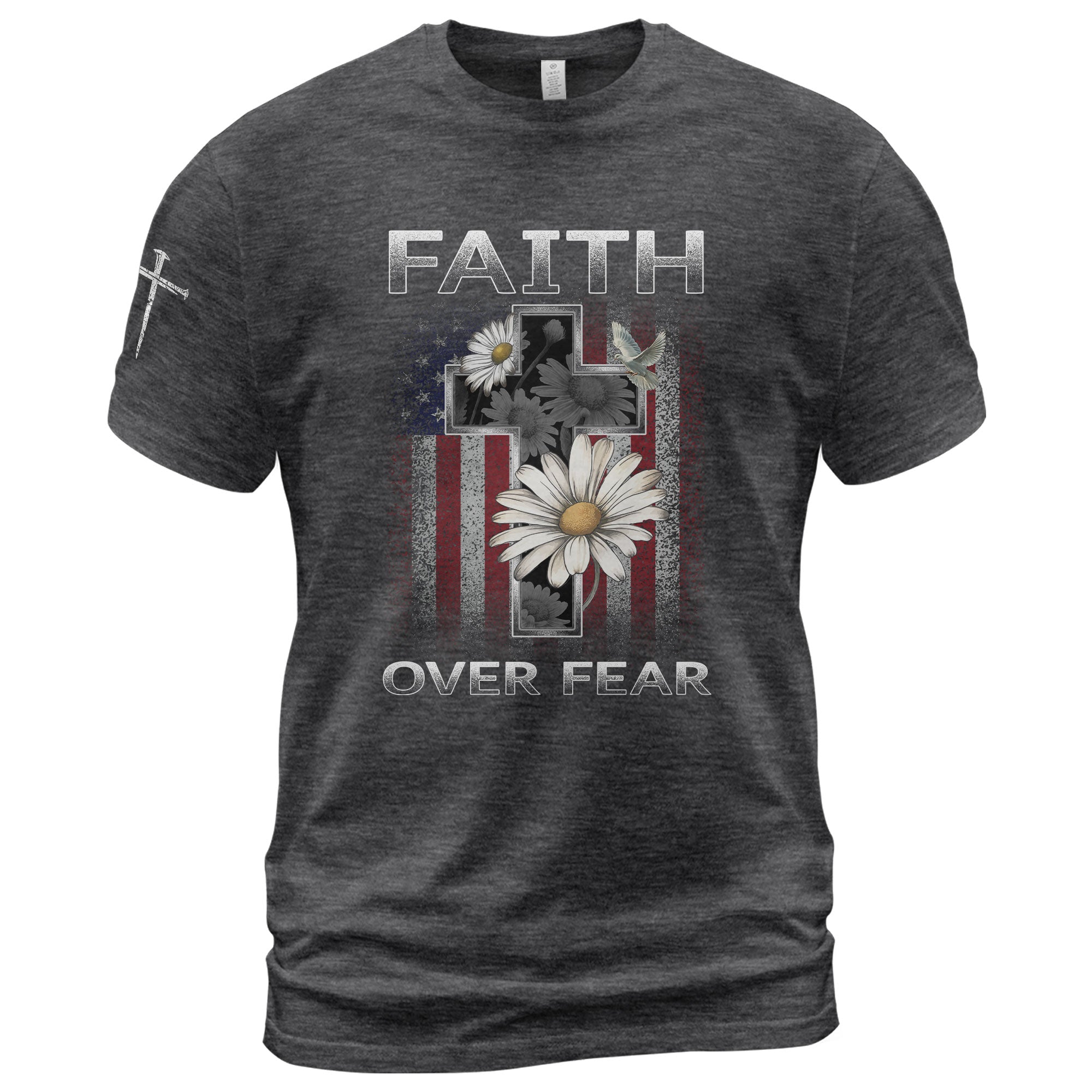 Faith Over Fear Christian Floral T-Shirt