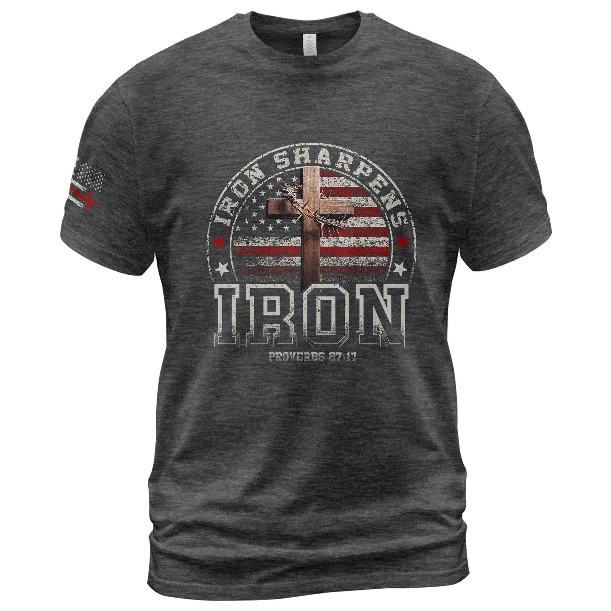 Iron Sharpens Iron Christian T-Shirt - Rust Field Wear