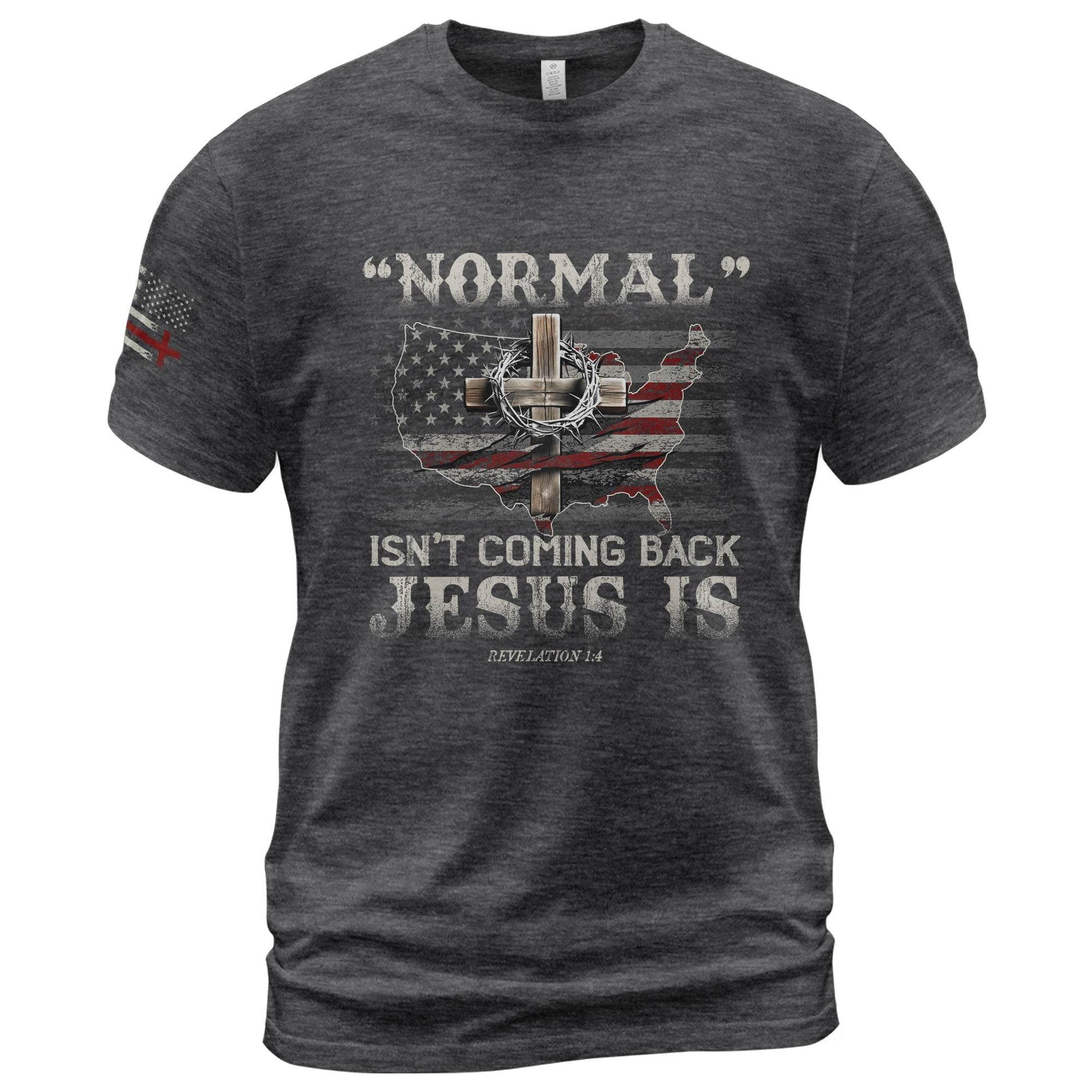 Jesus Is Coming Back T-Shirt – Revelation 1:4 USA Christian Tee - Rust Field Wear