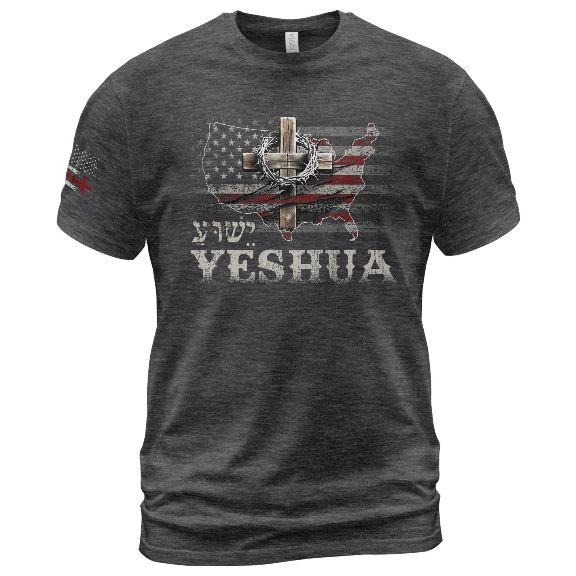 Yeshua Crown of Thorns Map T-Shirt - Rust Field Wear
