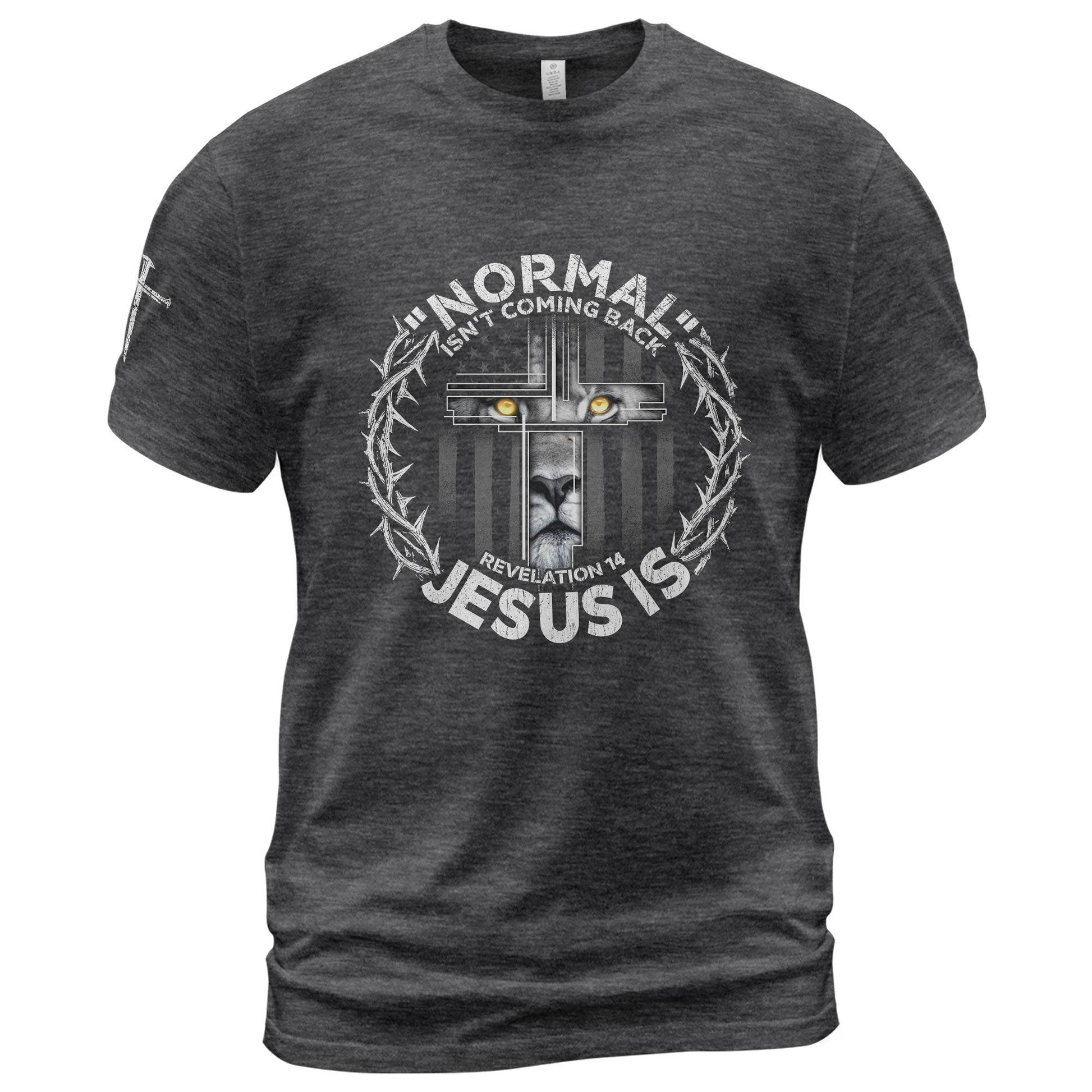 Normal Isn’t Coming Back Jesus Is Lion Cross T-Shirt - Rust Field Wear