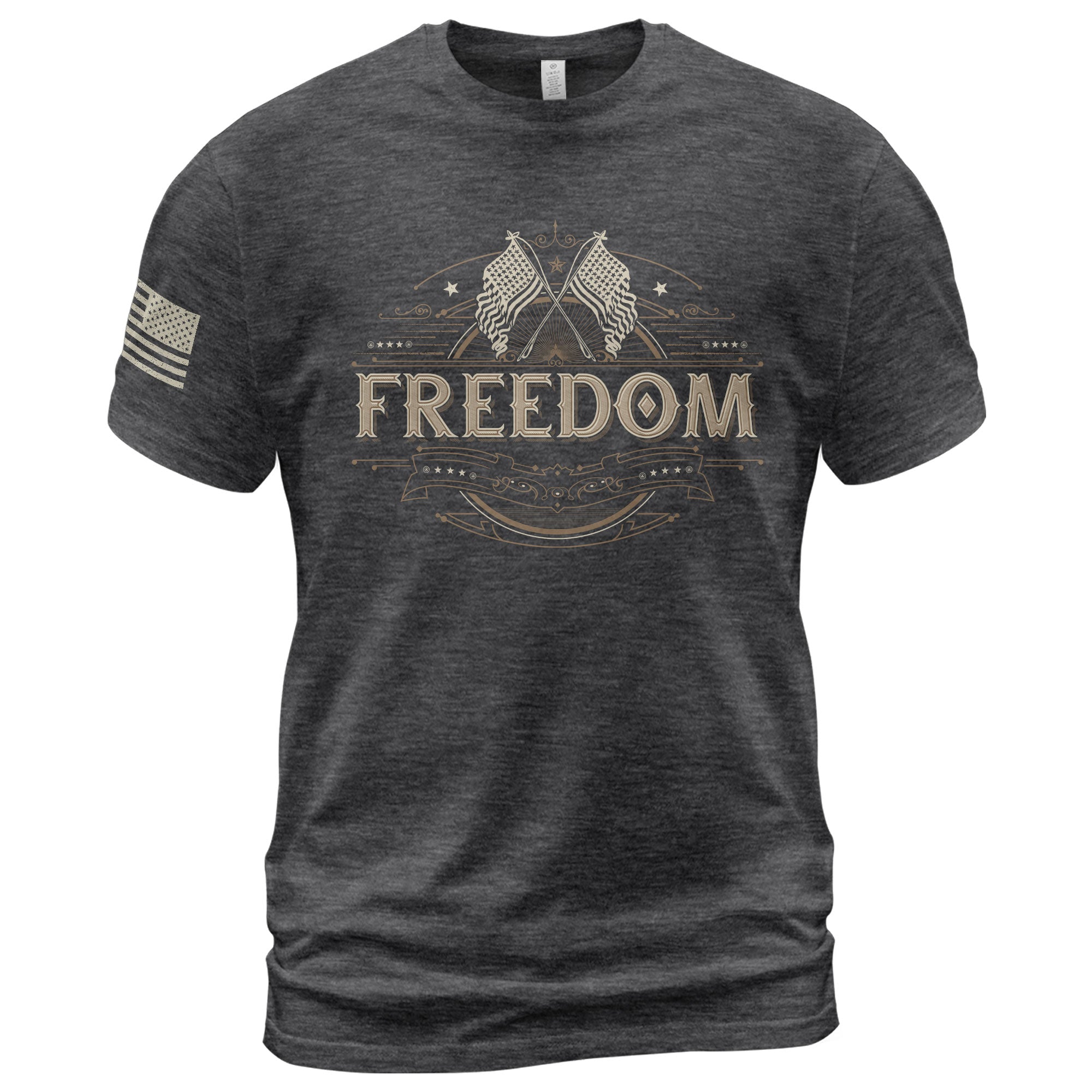 Freedom Heritage Patriotic American Flag Tribute T-Shirt
