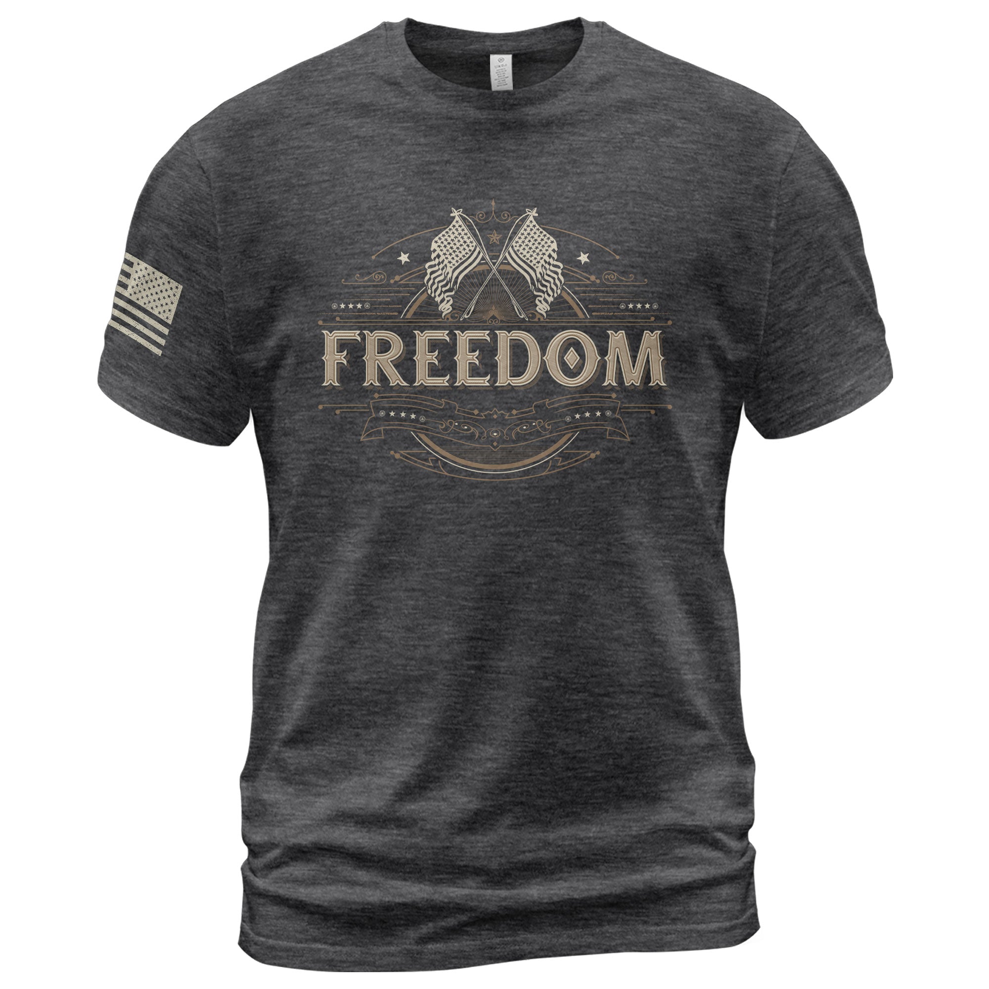Freedom Heritage Patriotic American Flag Tribute T-Shirt