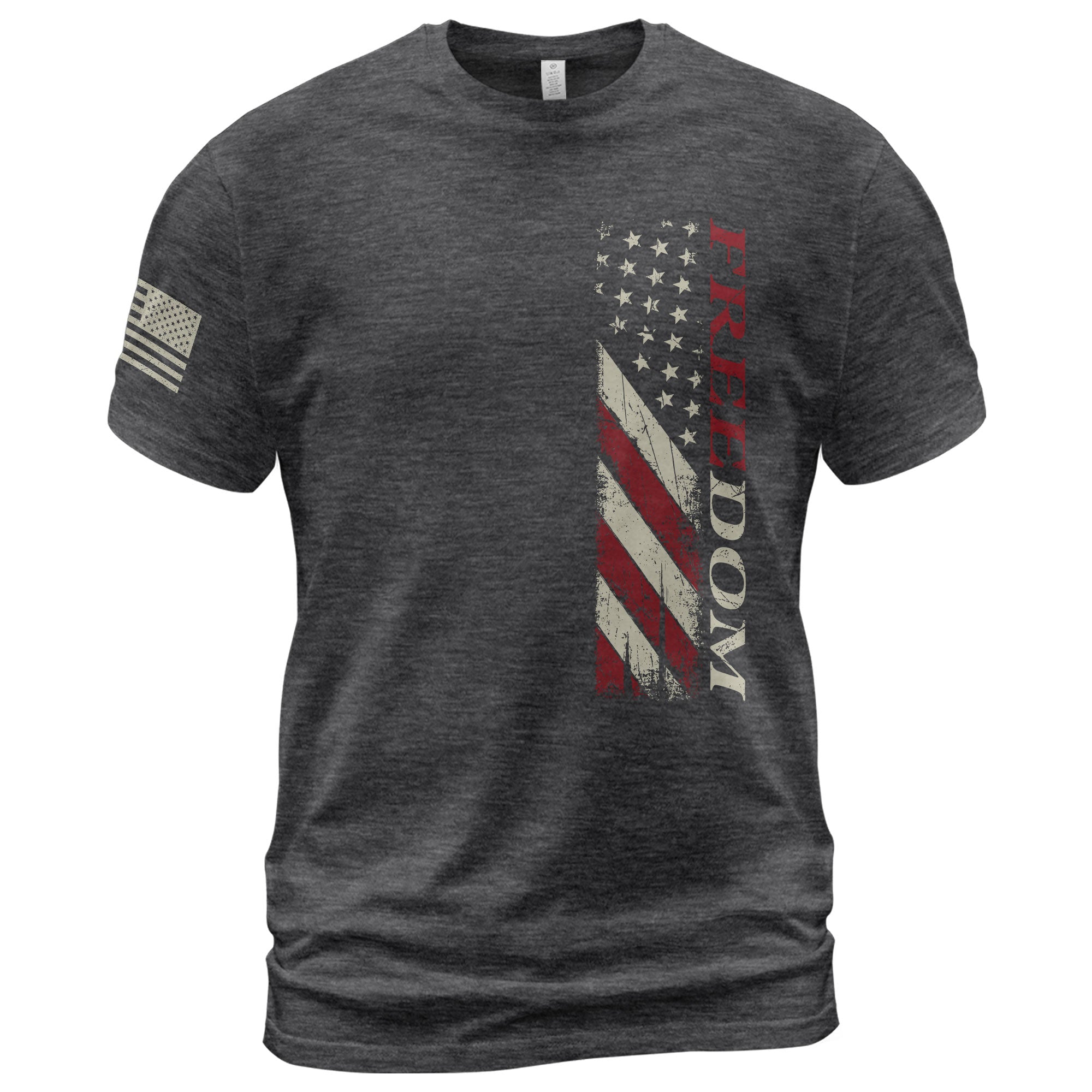 Freedom Vertical American Flag Patriotic Tribute T-Shirt