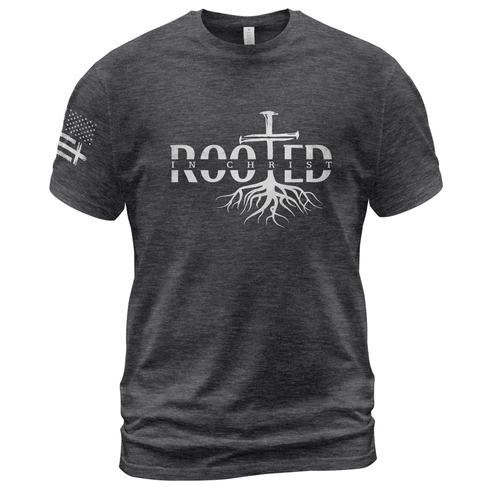 Rooted In Christ Cross Roots Christian T-Shirt