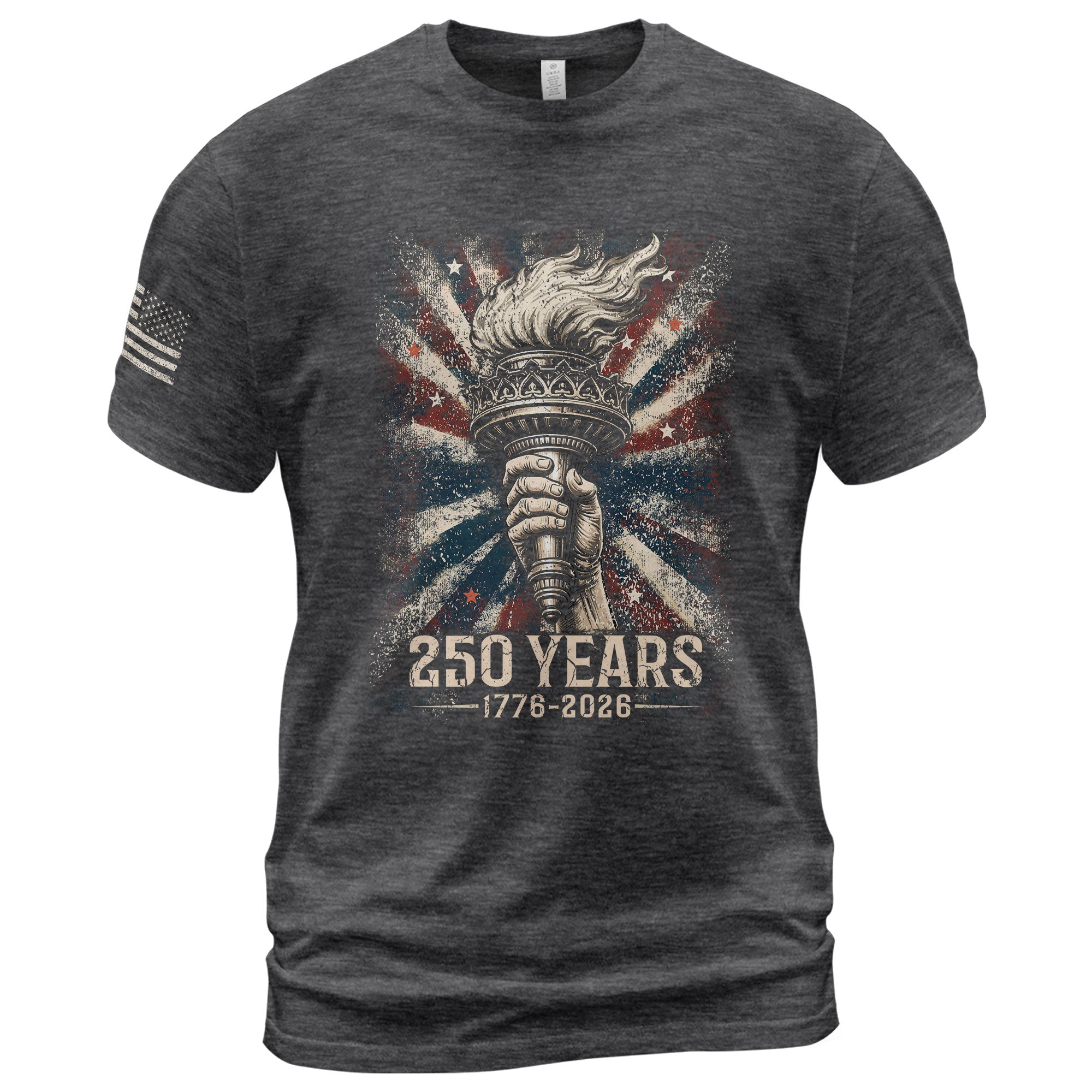 USA 250th Anniversary 250 Years Shirt 1776-2026 Liberty Torch Patriotic Pride