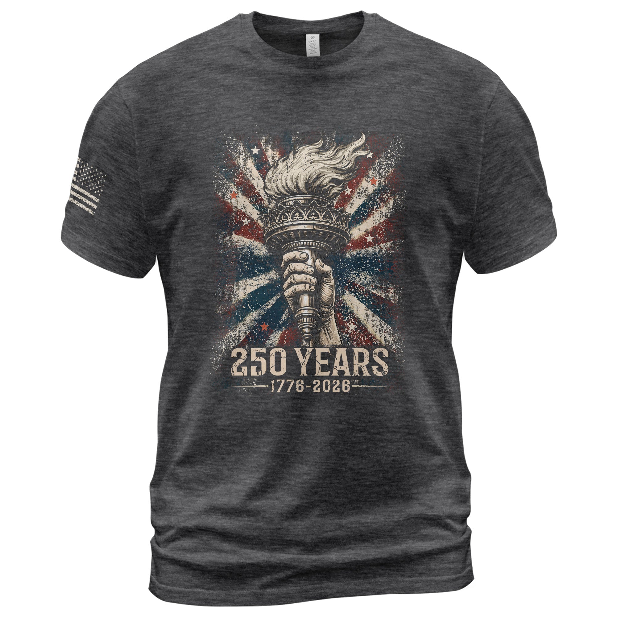 USA 250th Anniversary 250 Years Shirt 1776-2026 Liberty Torch Patriotic Pride