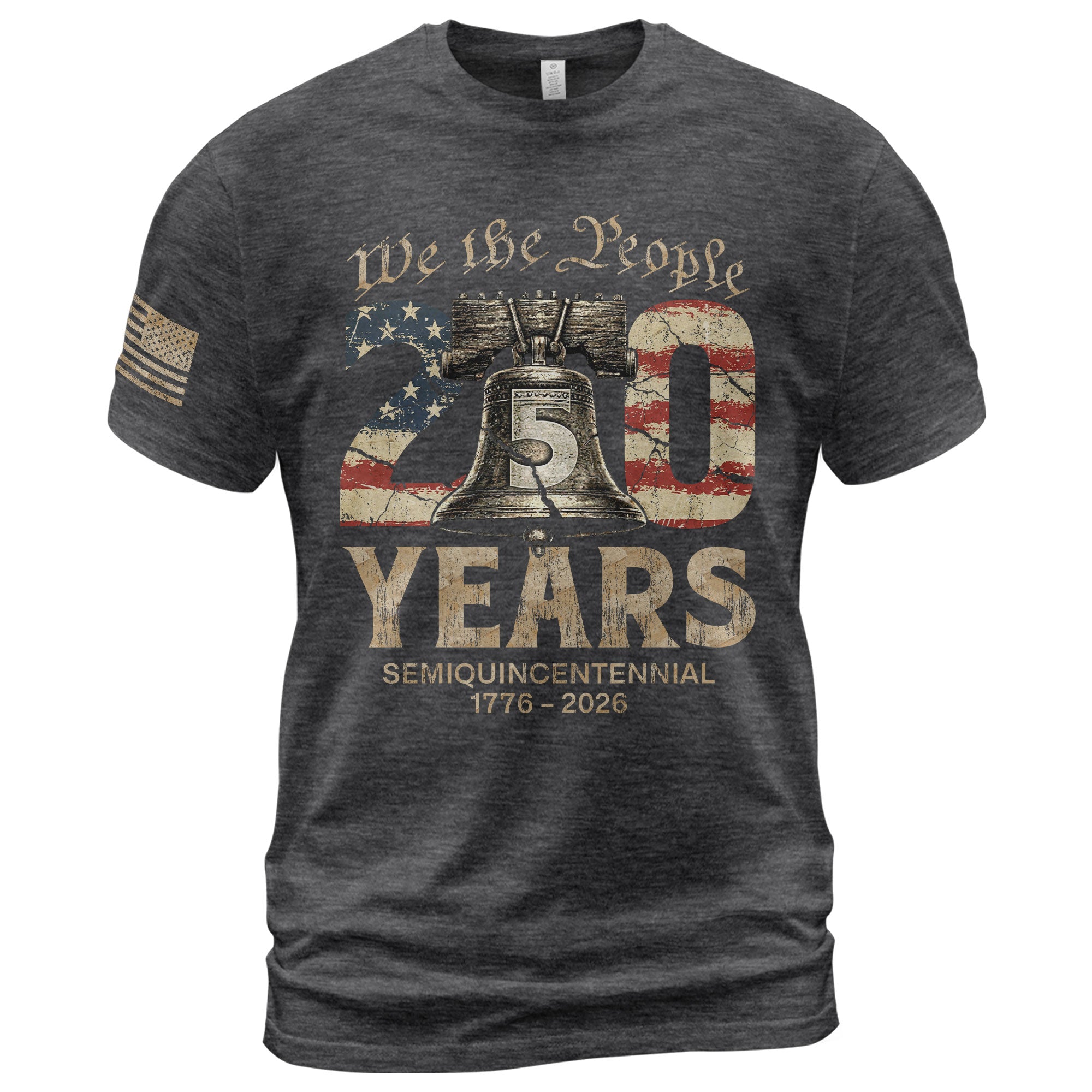 USA 250th Anniversary Shirt 1776-2026 Liberty Bell We The People Patriotic for Men