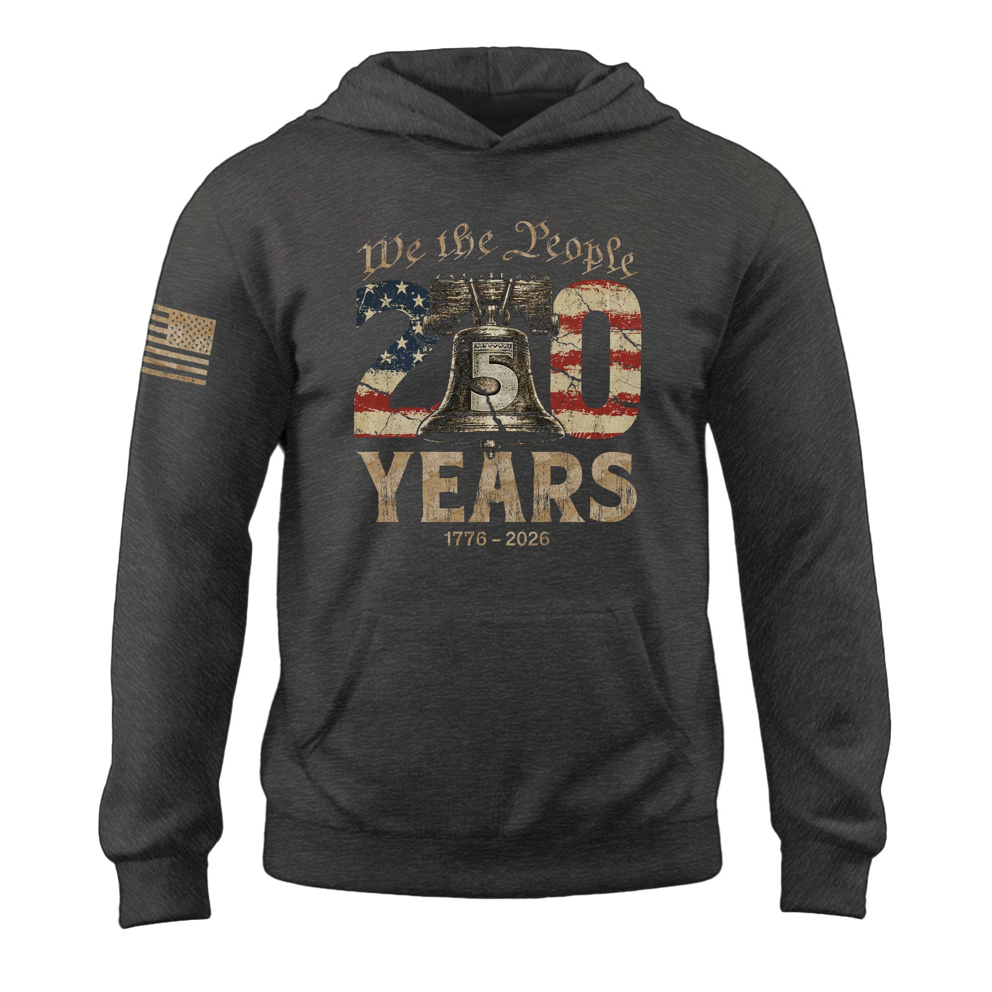 USA 250th Anniversary Hoodie 1776-2026 We The People Liberty Bell Patriotic