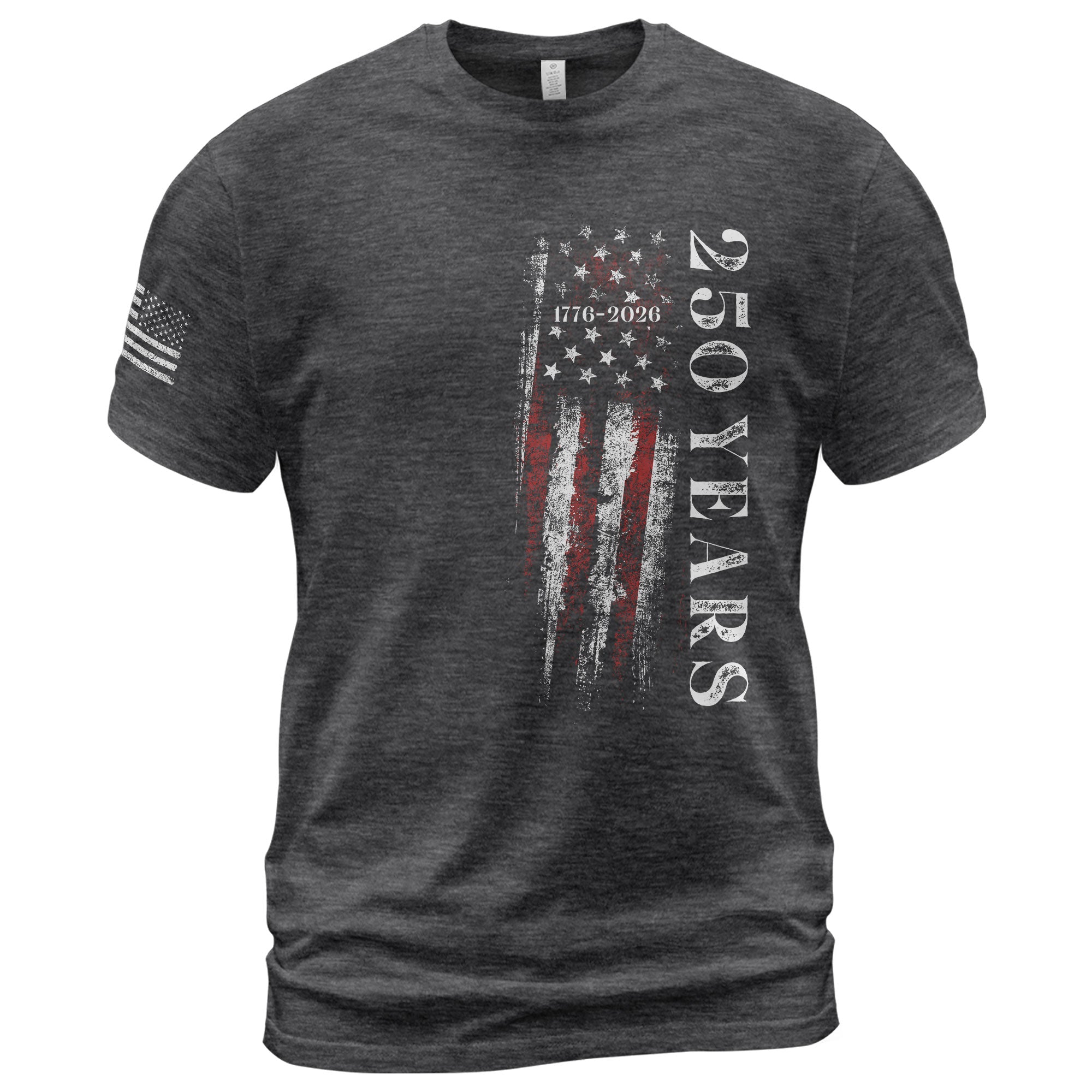 250 Years Vertical Flag T-Shirt – Vintage USA Independence 1776–2026 Shirt