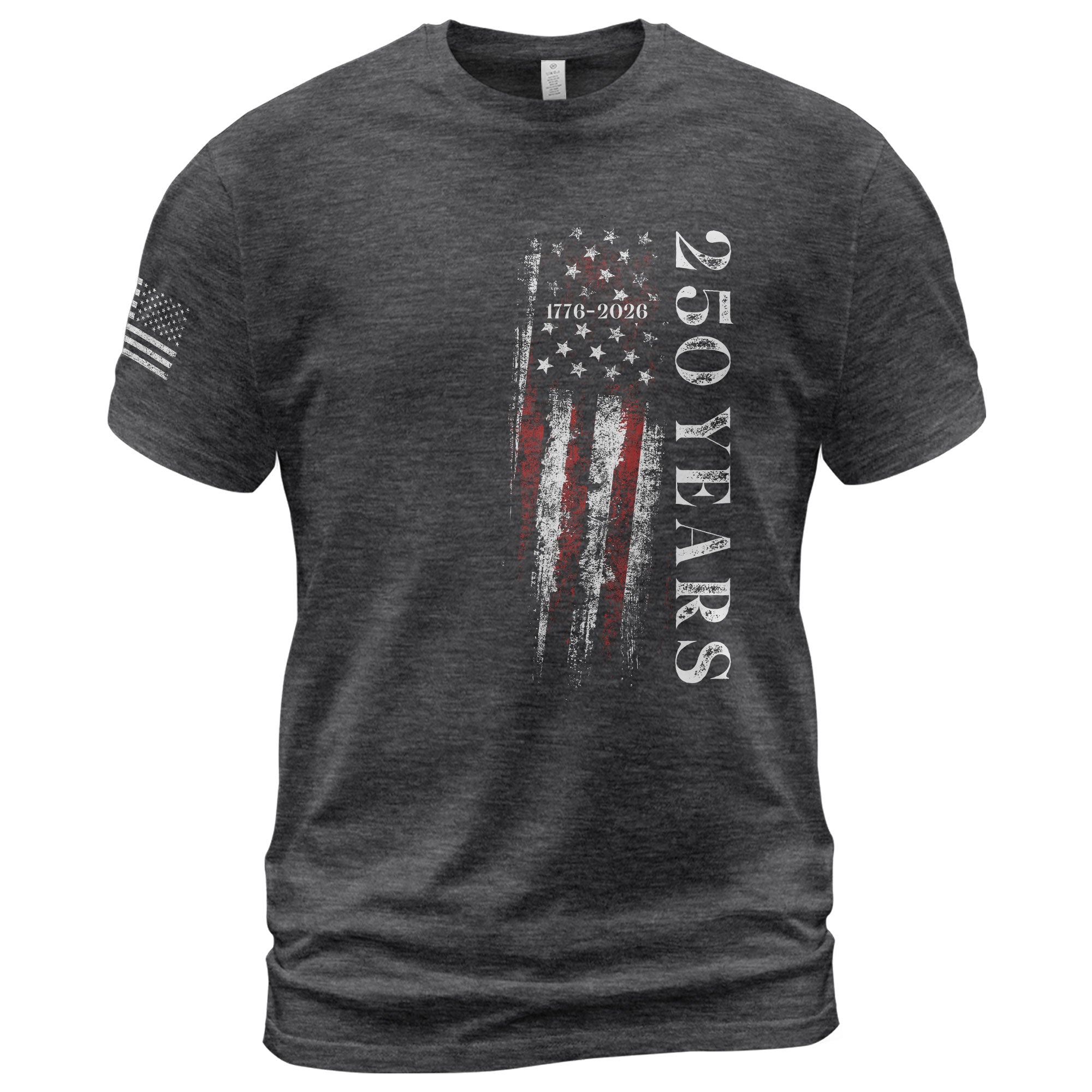 250 Years Vertical Flag T-Shirt – Vintage USA Independence 1776–2026 Shirt