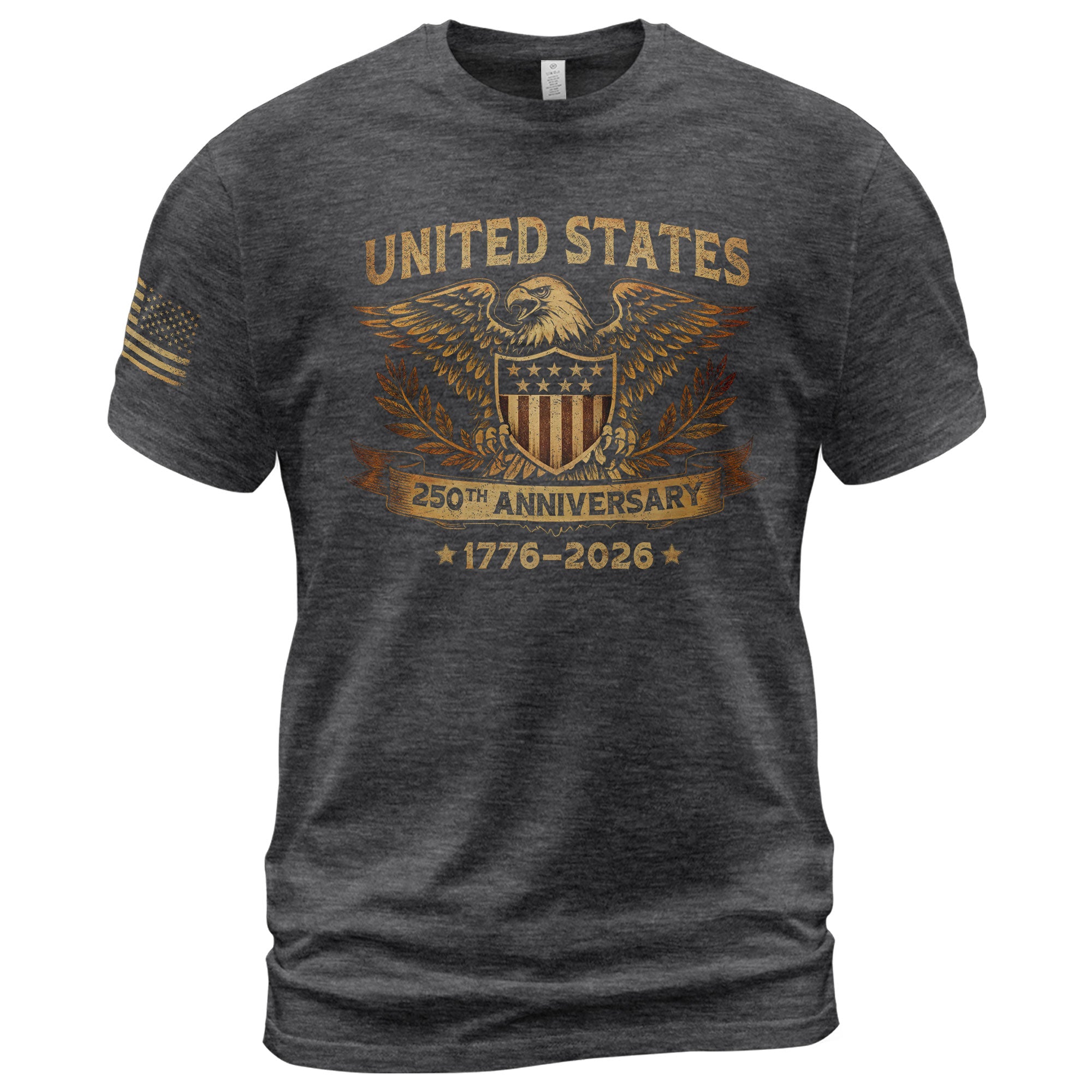 USA 250th Anniversary Shirt 1776-2026 American Pride Patriotic Eagle Shield Laurel