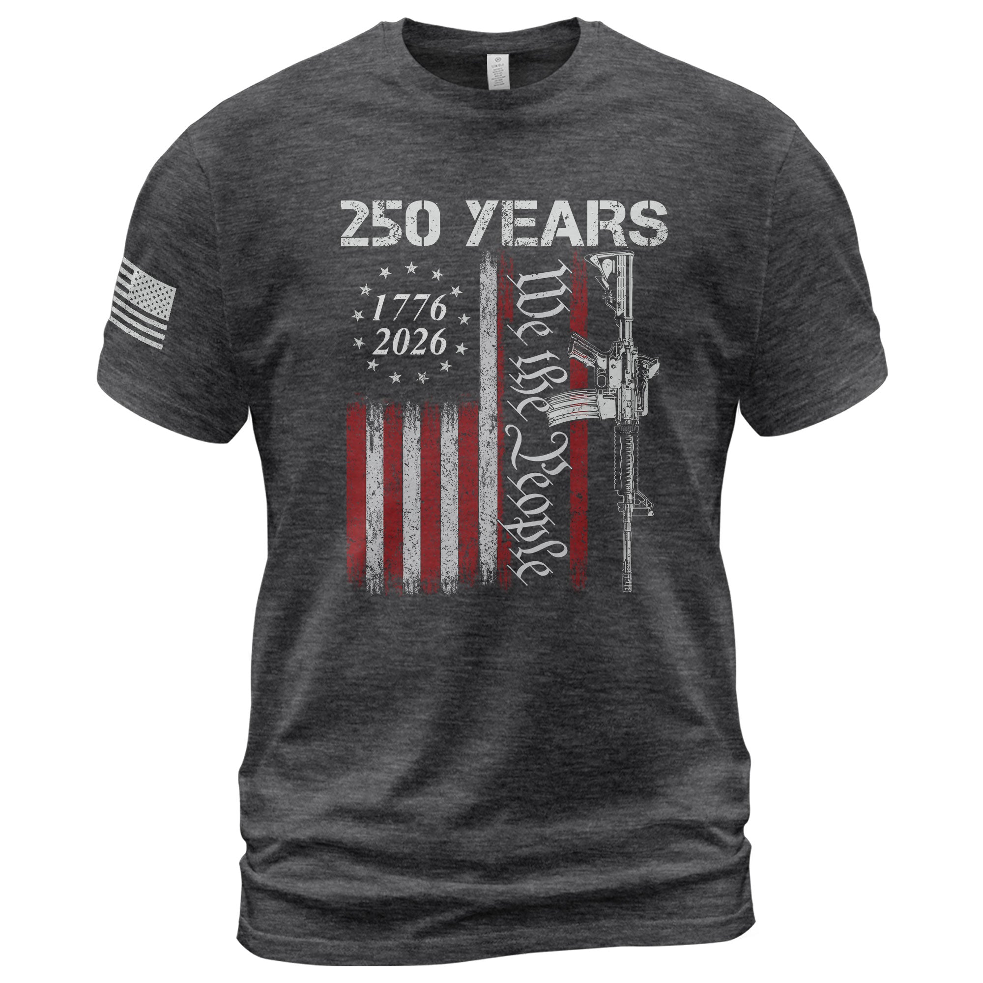 250 Years We The People T-Shirt – Vintage USA Flag 1776–2026 Independence Tee