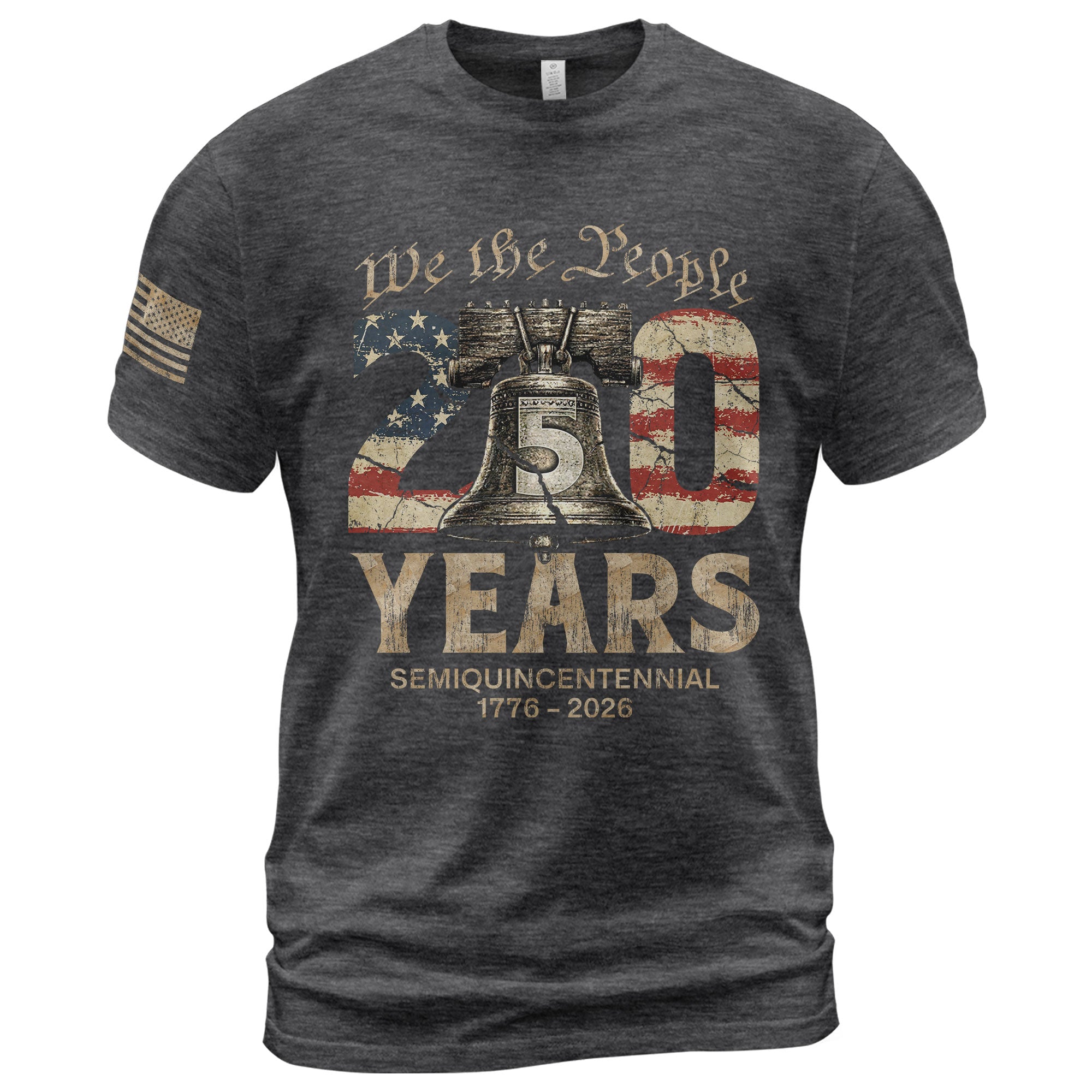 USA 250th Anniversary Shirt 1776-2026 Liberty Bell We The People Patriotic for Men