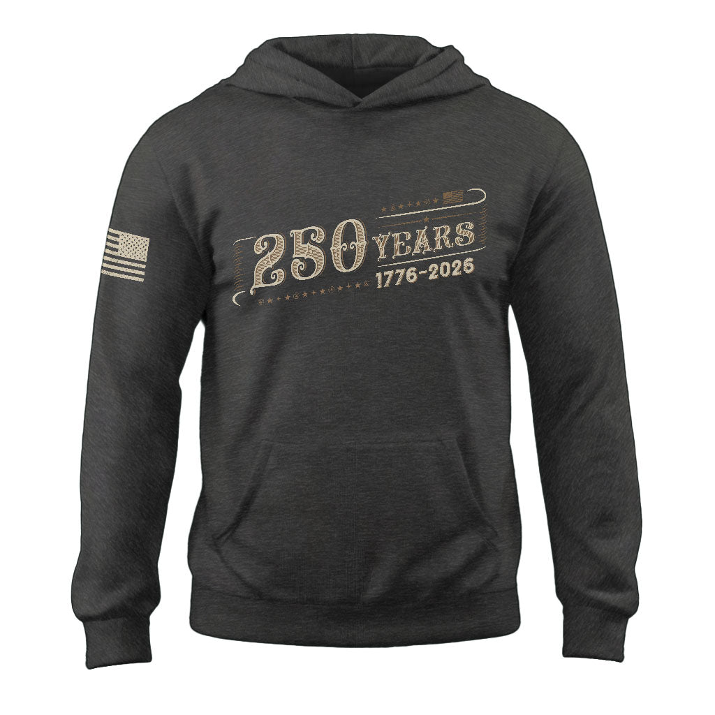USA 250th Anniversary Semiquincentennial 250 Years Hoodie 1776-2026 Patriotic Western Style