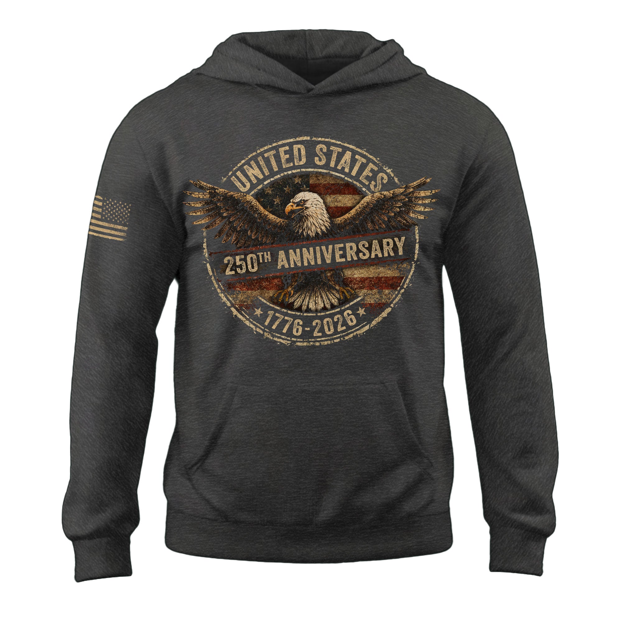 USA 250th Anniversary Semiquincentennial 250 Years Hoodie 1776-2026 Patriotic Eagle Vintage