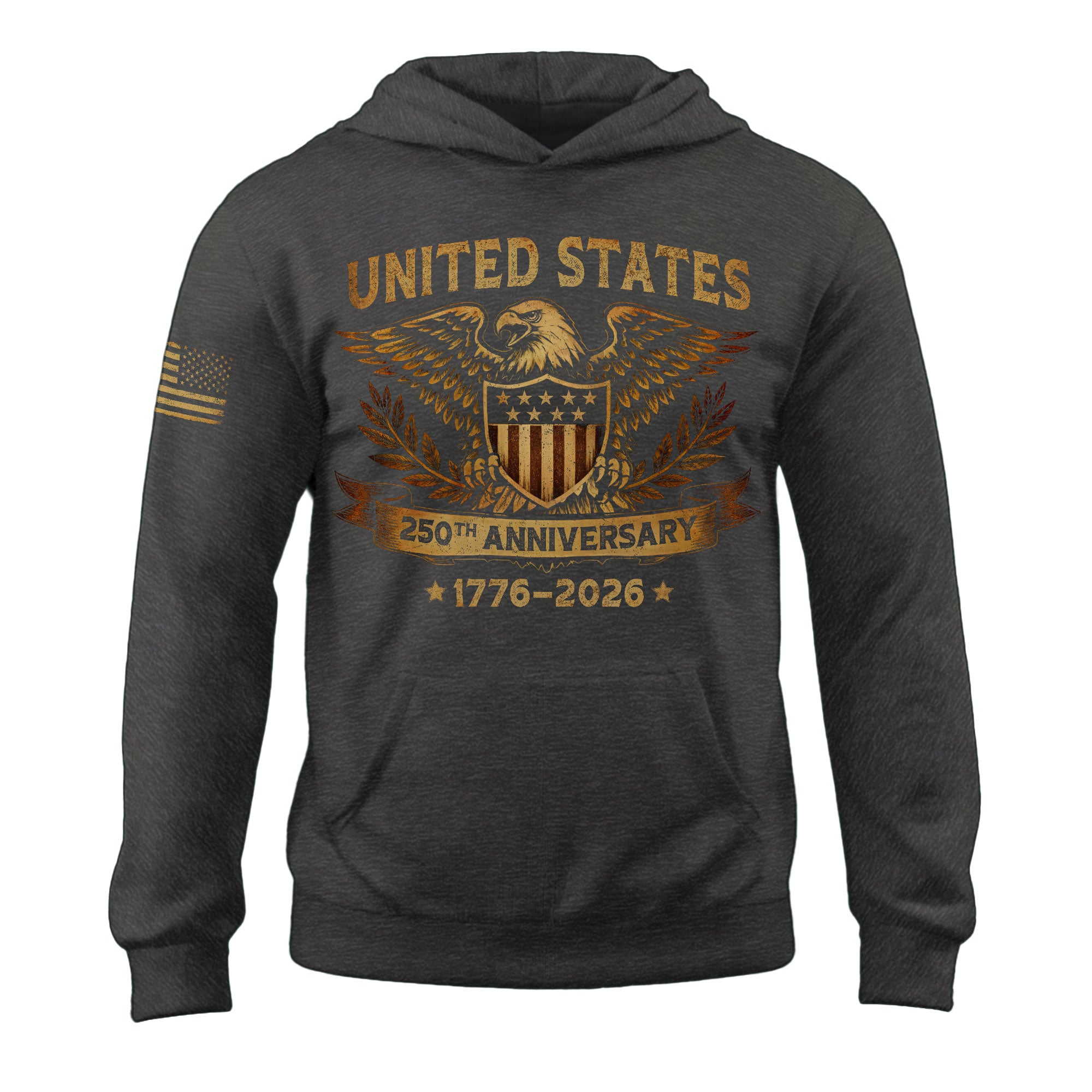 USA 250th Anniversary Semiquincentennial 250 Years Hoodie 1776-2026 Patriotic Eagle Shield