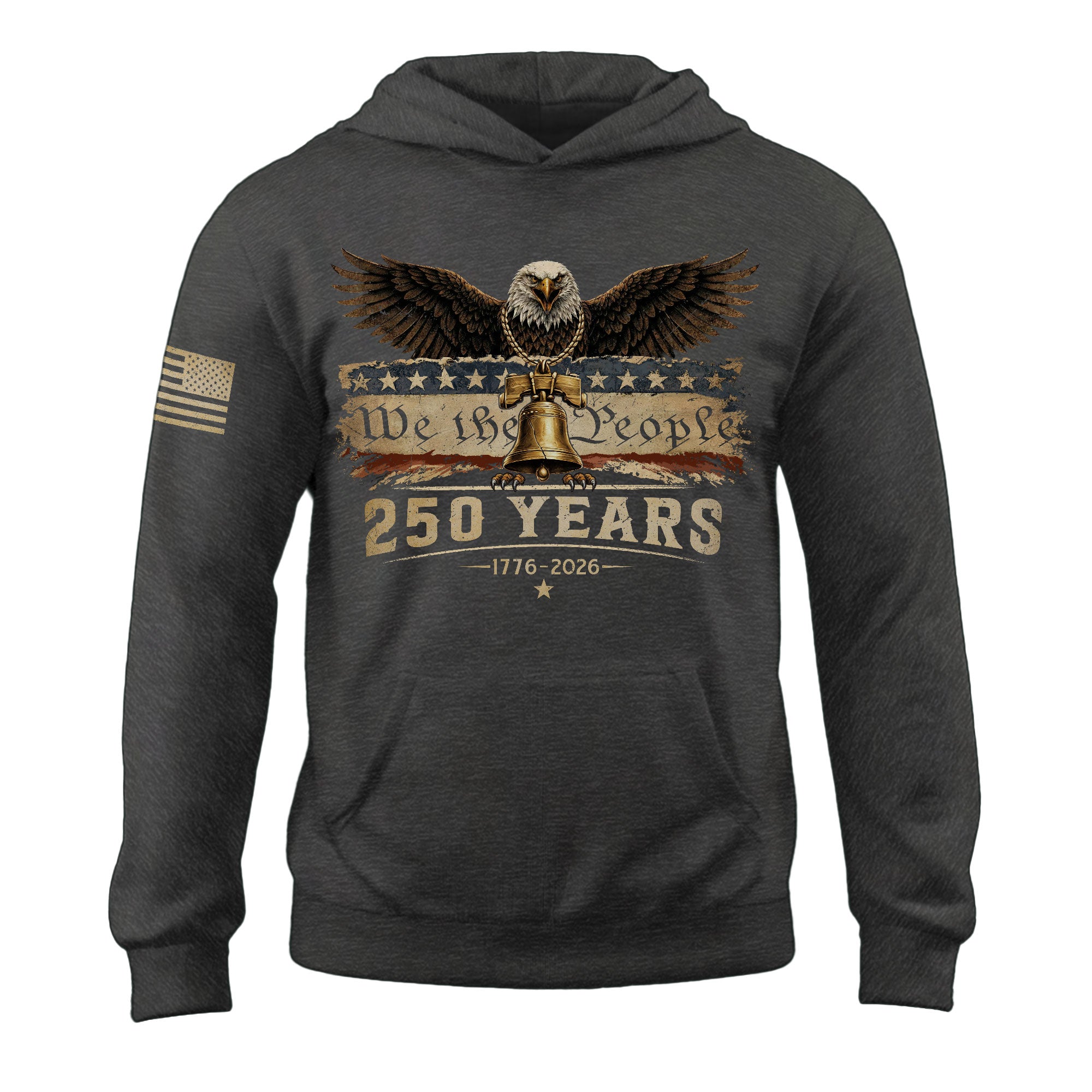 America 1776–2026 250 Years Anniversary Hoodie, Classic Patriotic American History Commemorative Hoodie