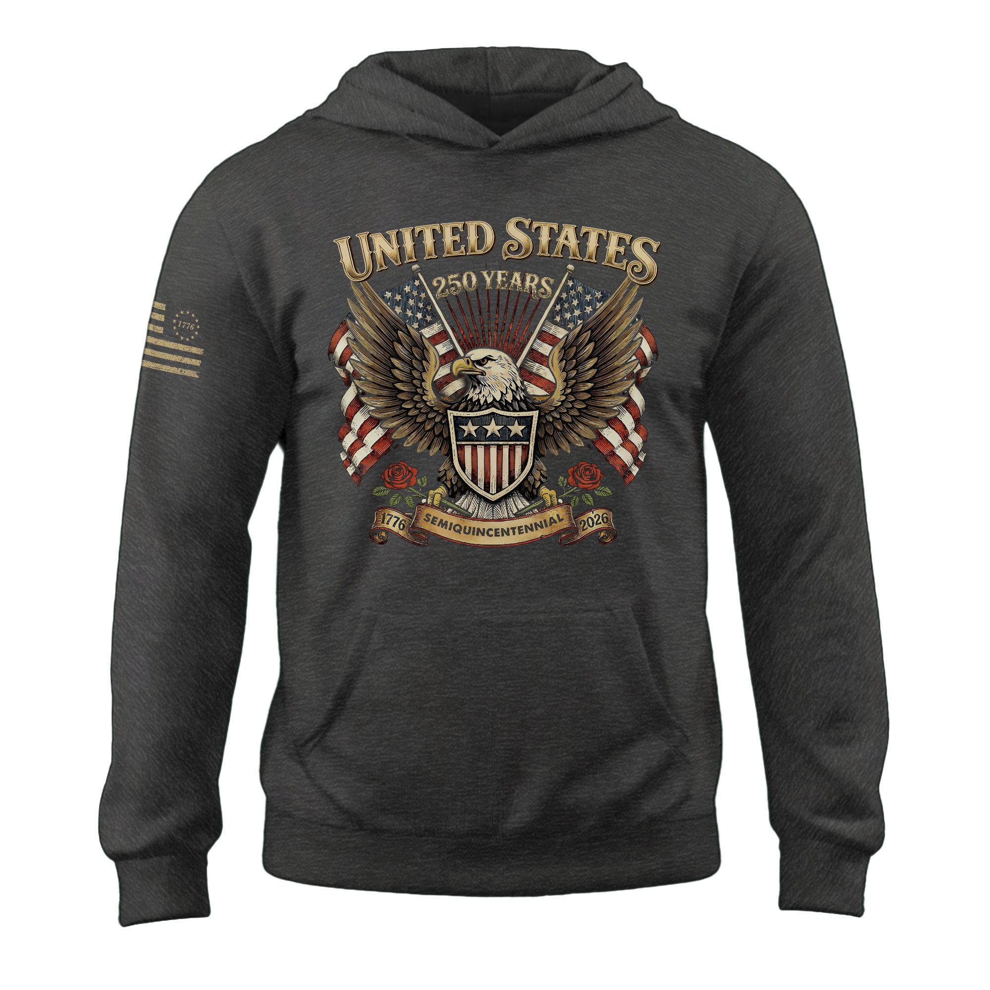 USA 250th Anniversary Hoodie 1776–2026 Semiquincentennial Historic Voyage Freedom Heritage