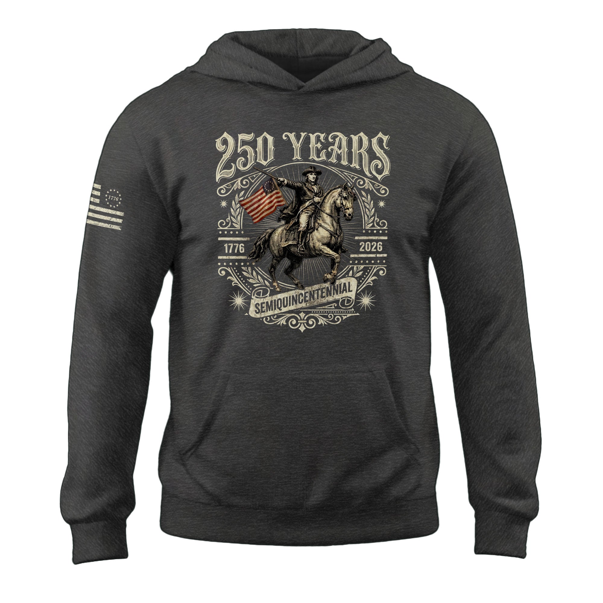 USA Semiquincentennial 250 Years Hoodie 1776–2026 American Heritage Freedom Journey