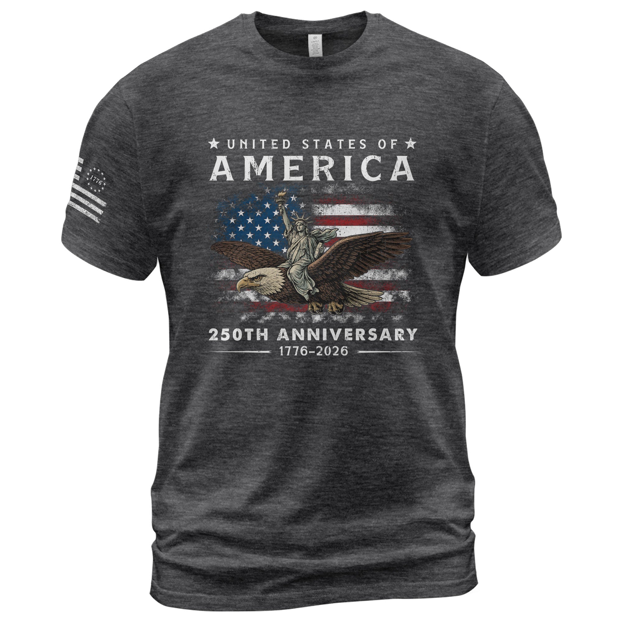 United States of America 250th Anniversary Shirt Semiquincentennial 1776-2026 USA Flag Liberty Eagle Patriotic Mens