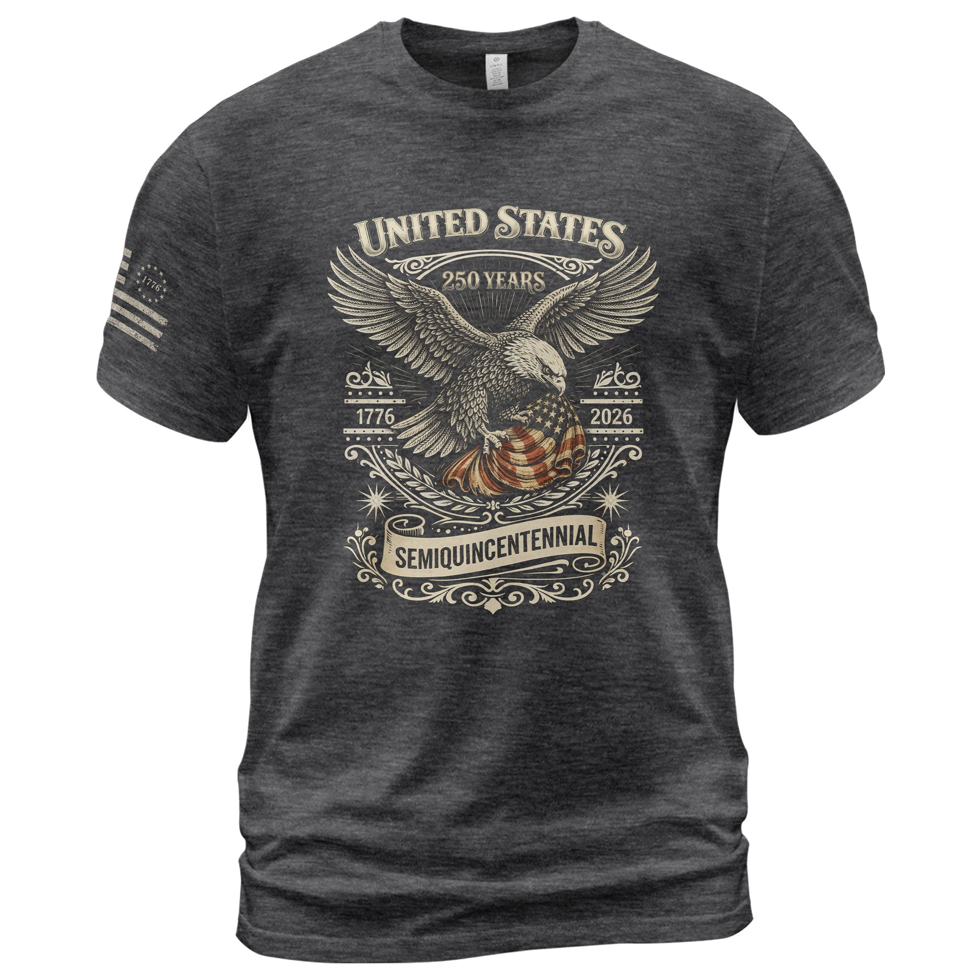 USA 250th Anniversary Shirt Semiquincentennial 1776-2026 American Flag Eagle Patriotic Mens