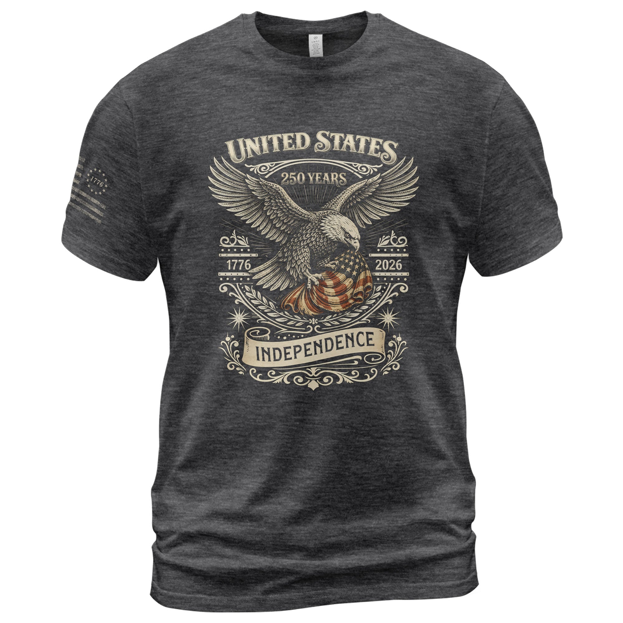 USA 250th Anniversary Shirt 1776-2026 American Flag Eagle Patriotic Mens