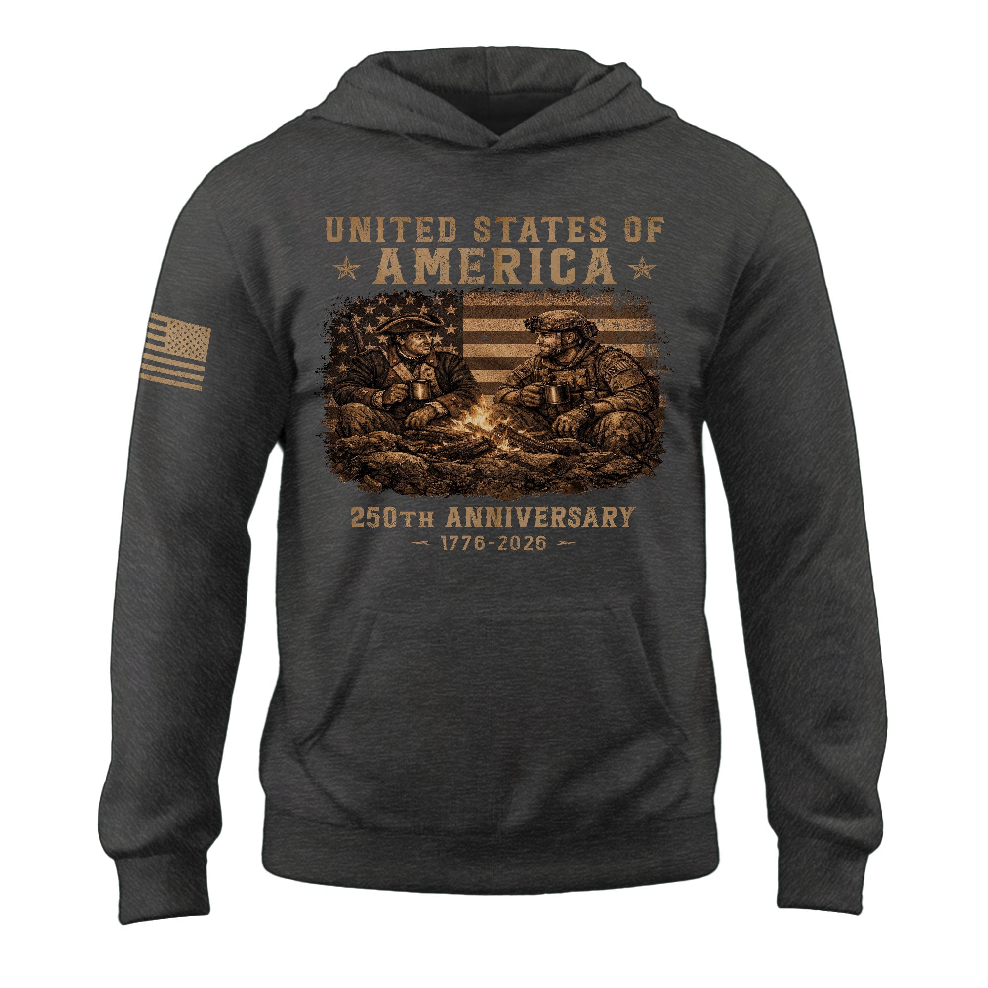 America 1776–2026 250 Years Anniversary Hoodie, Classic American History Celebration Hoodie Unisex