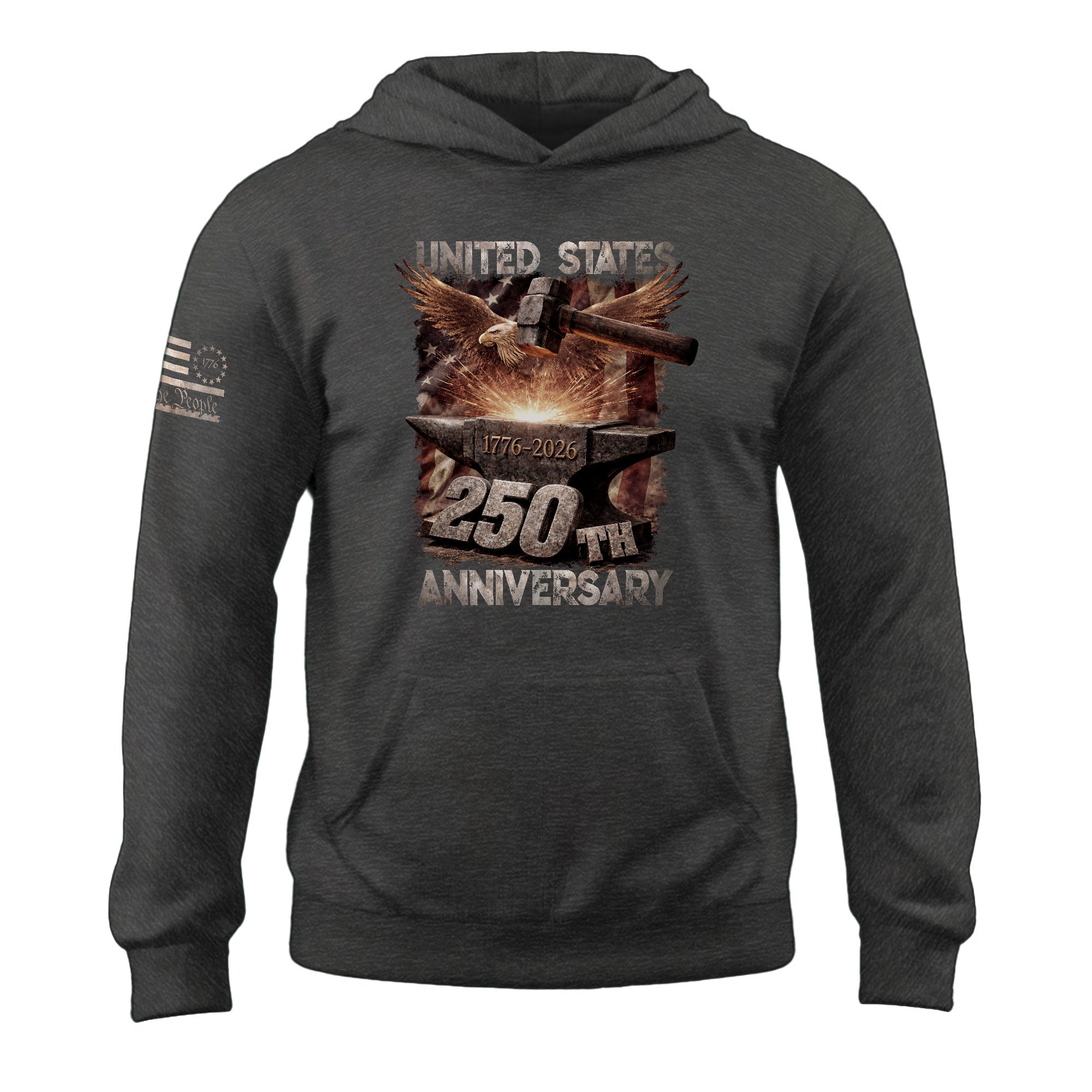 USA 250 Years Anniversary Hoodie 1776–2026, Vintage American Heritage Freedom Hoodie for Men and Women